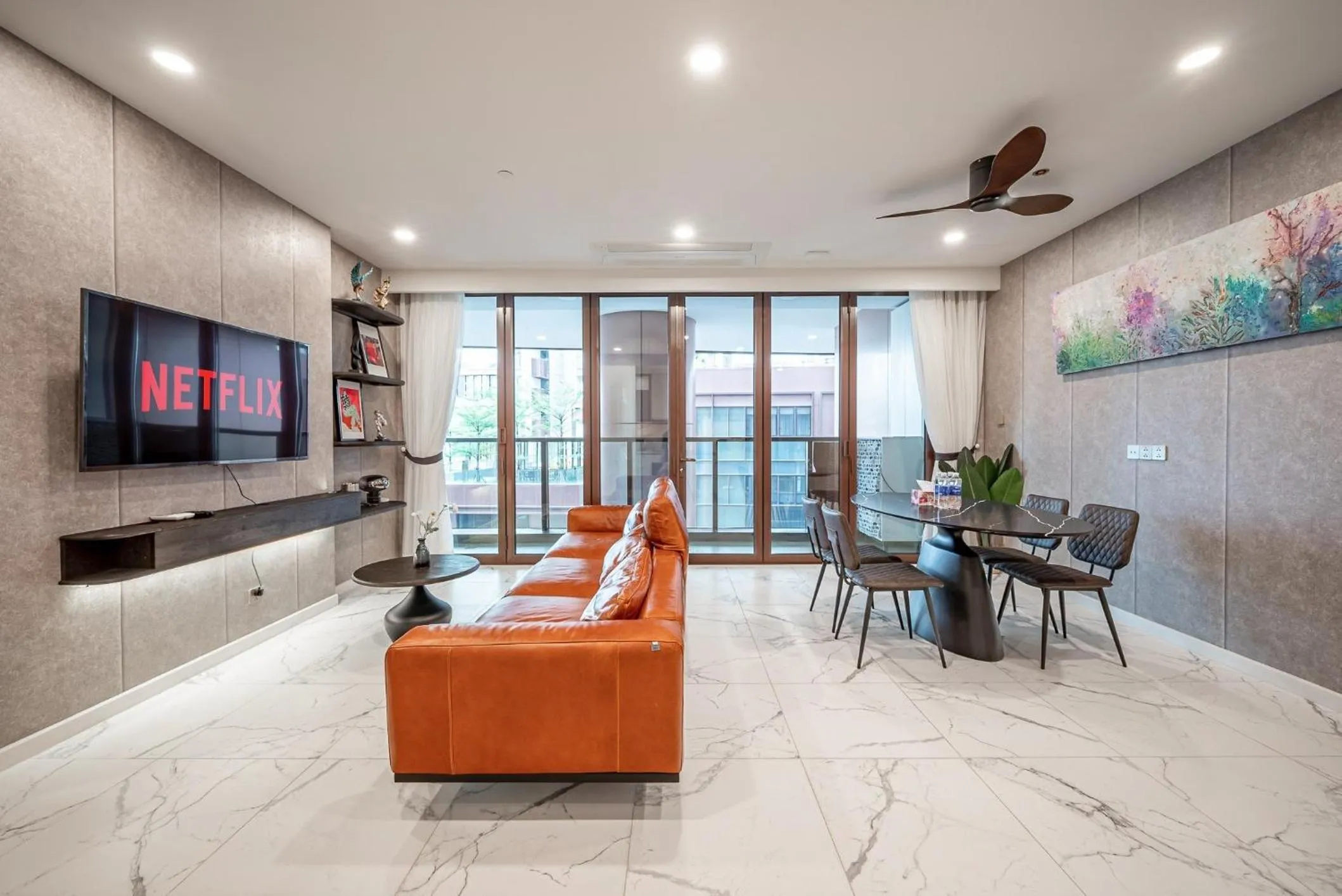 Living room in Metropole Thu Thiem Condo Apartment