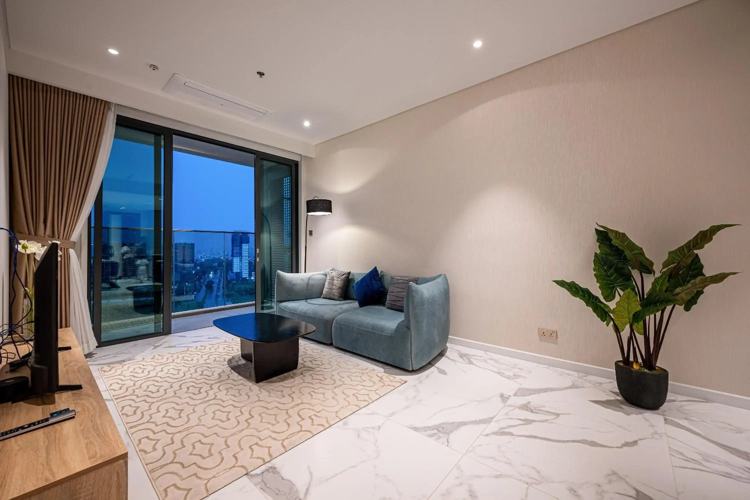 Living room, Bed in Metropole Thu Thiem Condo Apartment Living room, Bed in Metropole Thu Thiem Condo Apartment