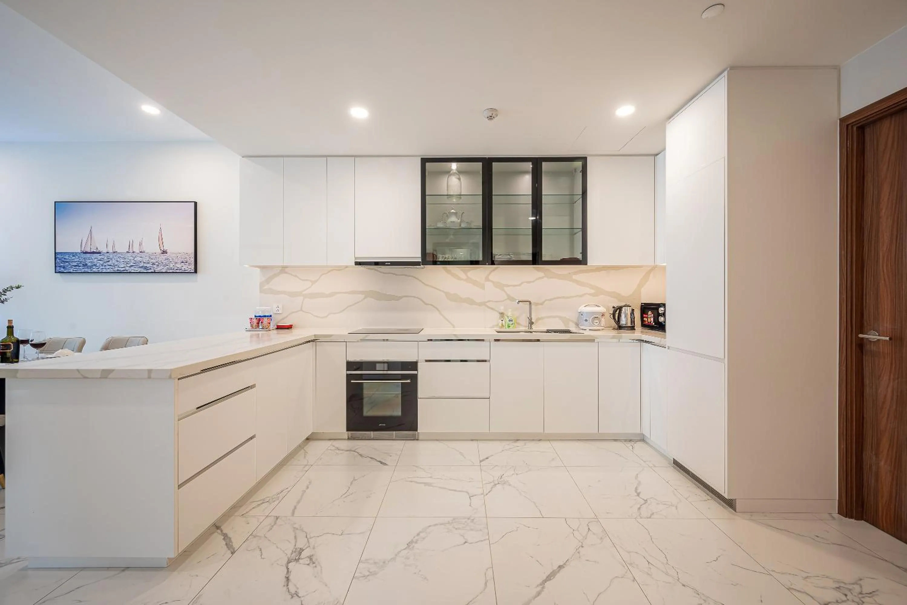 kitchen in Metropole Thu Thiem Condo Apartment