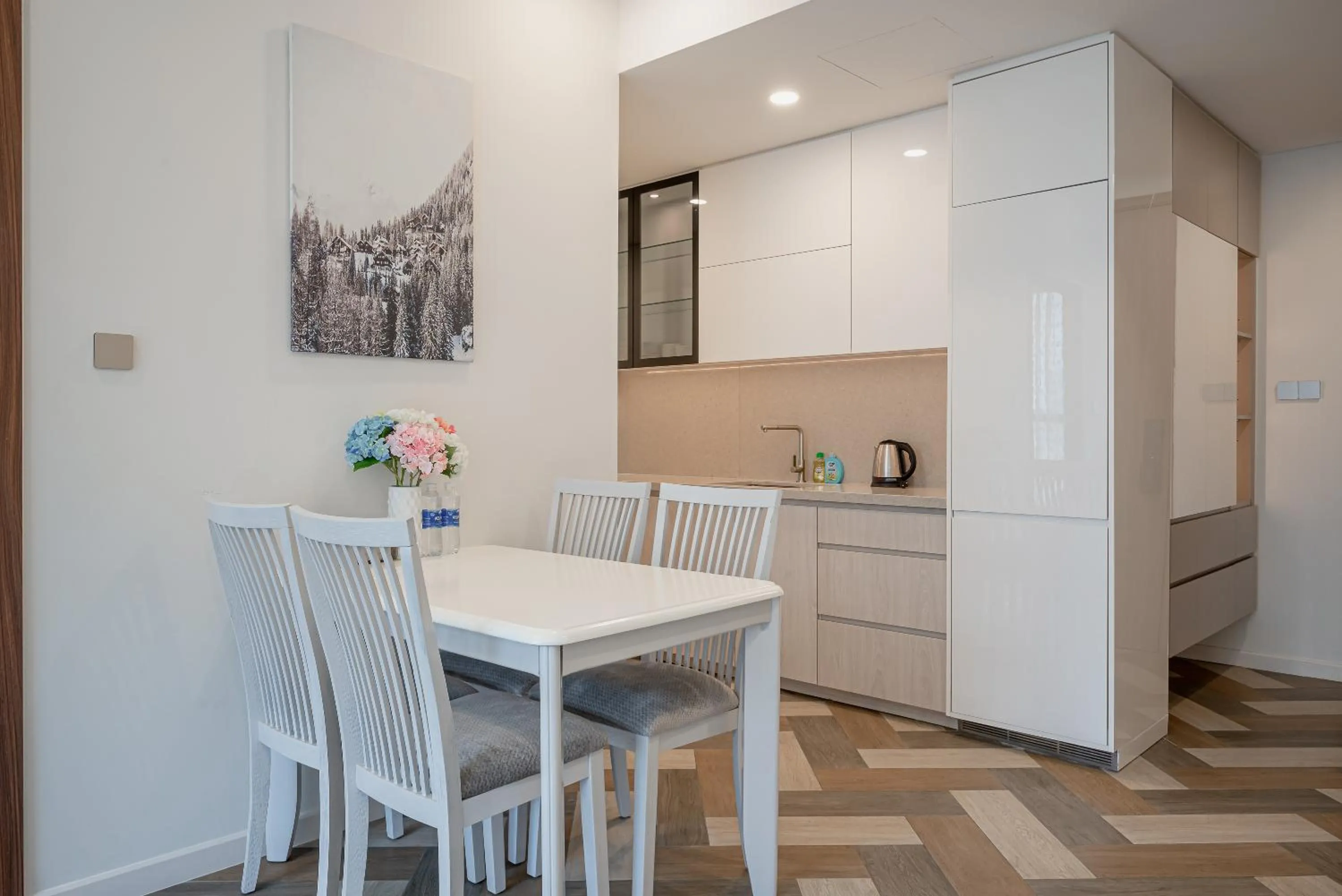 Kitchen or kitchenette in Metropole Thu Thiem Condo Apartment