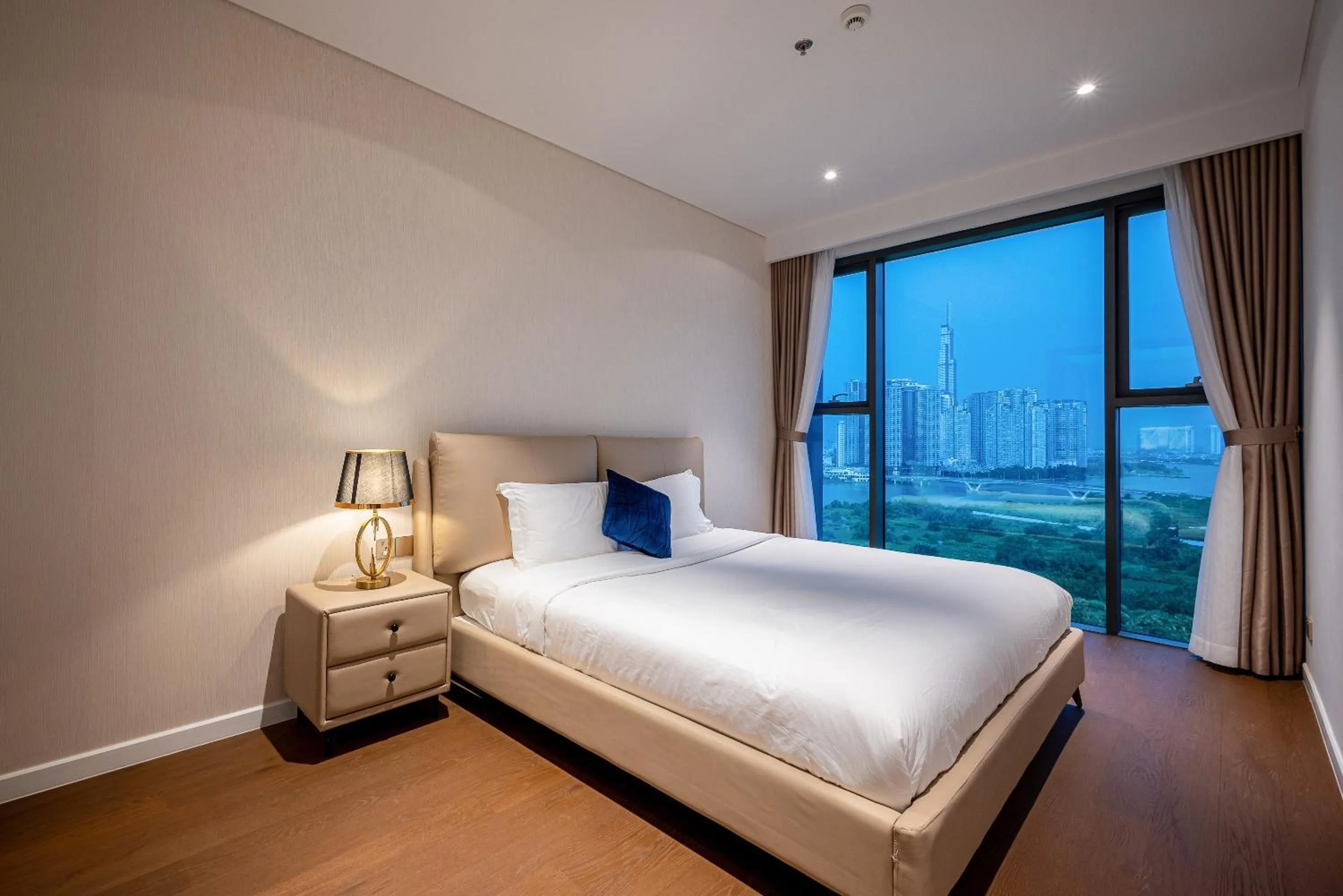 Bed in Metropole Thu Thiem Condo Apartment