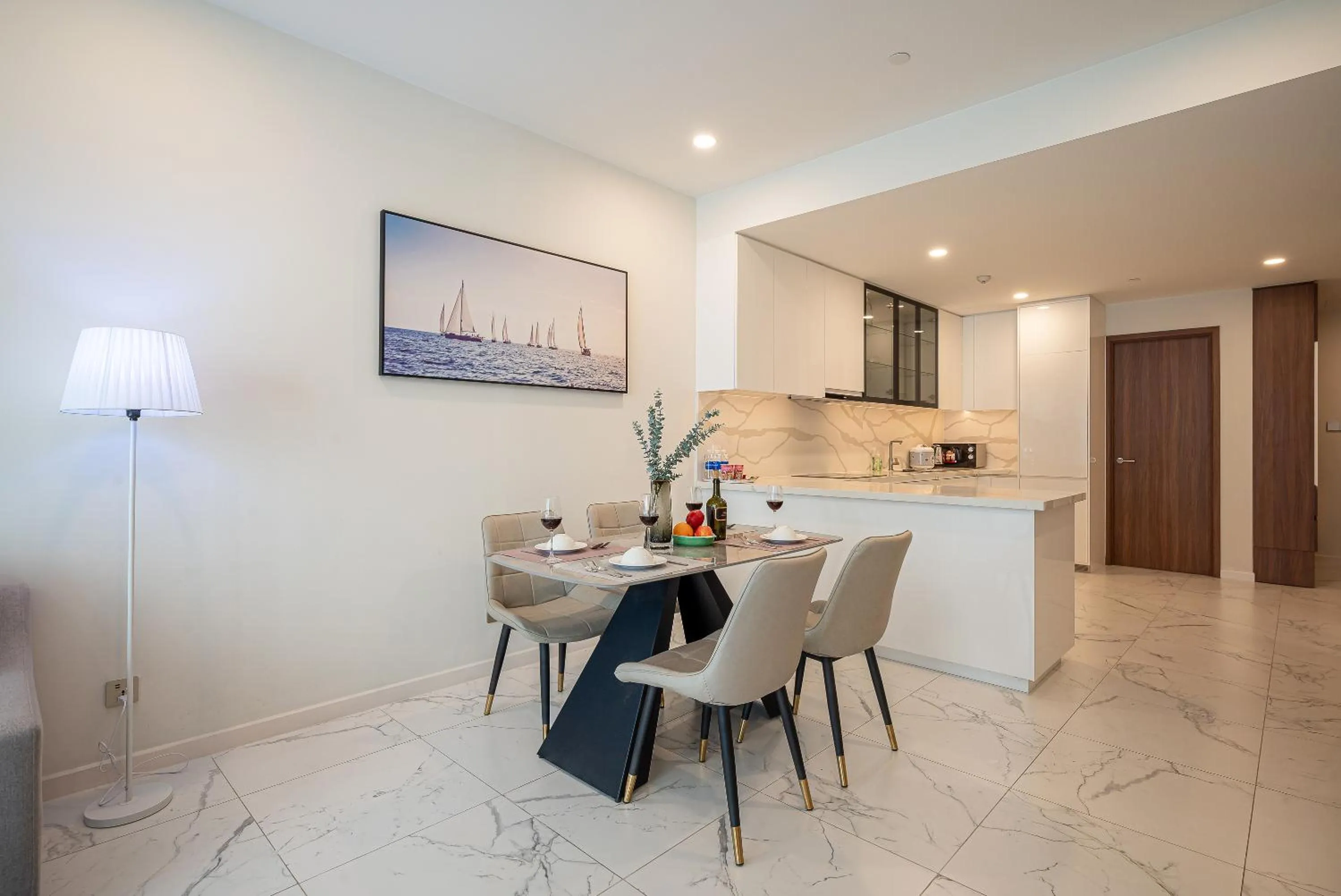 kitchen in Metropole Thu Thiem Condo Apartment