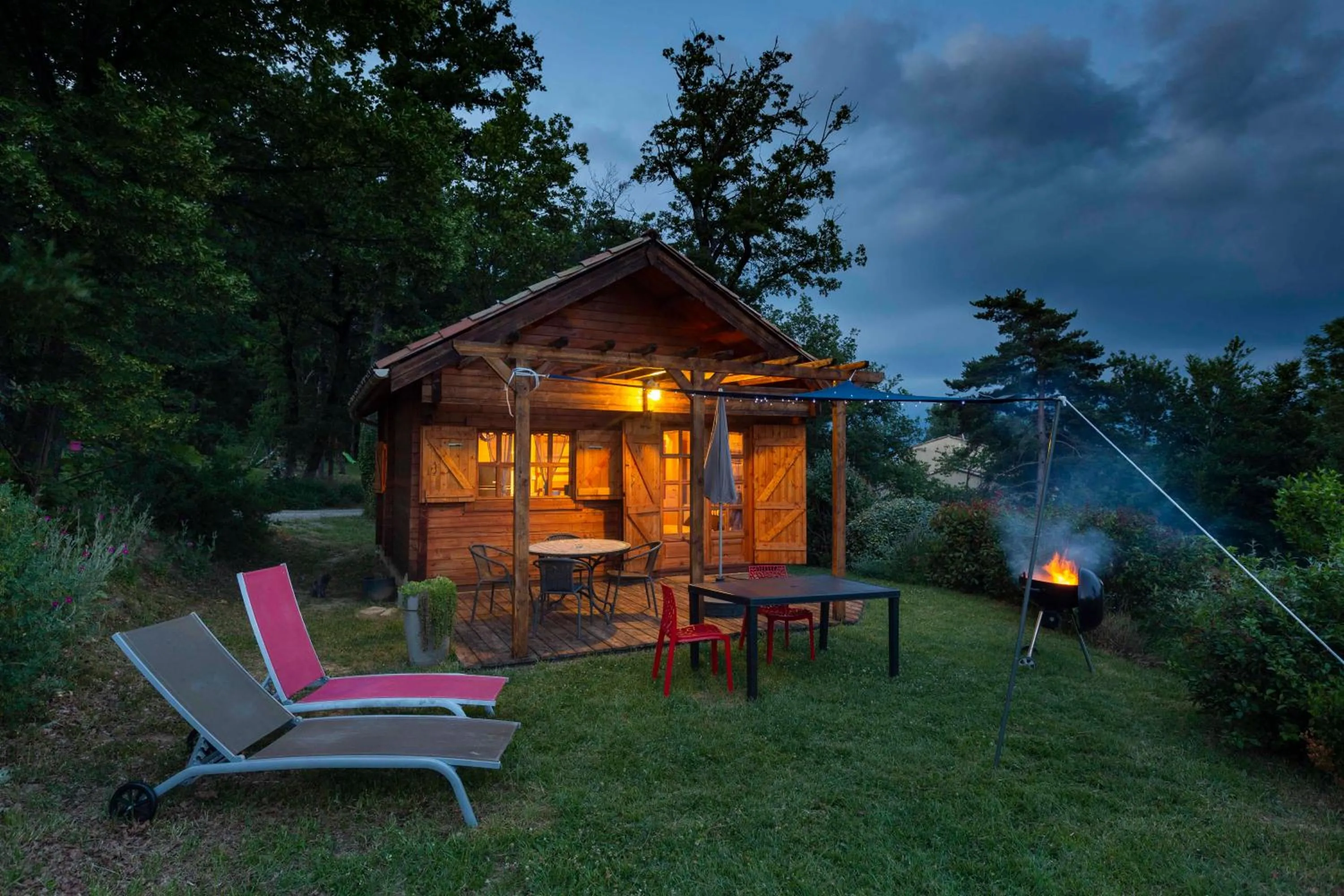 Garden view in Chalets du Bois de Vache