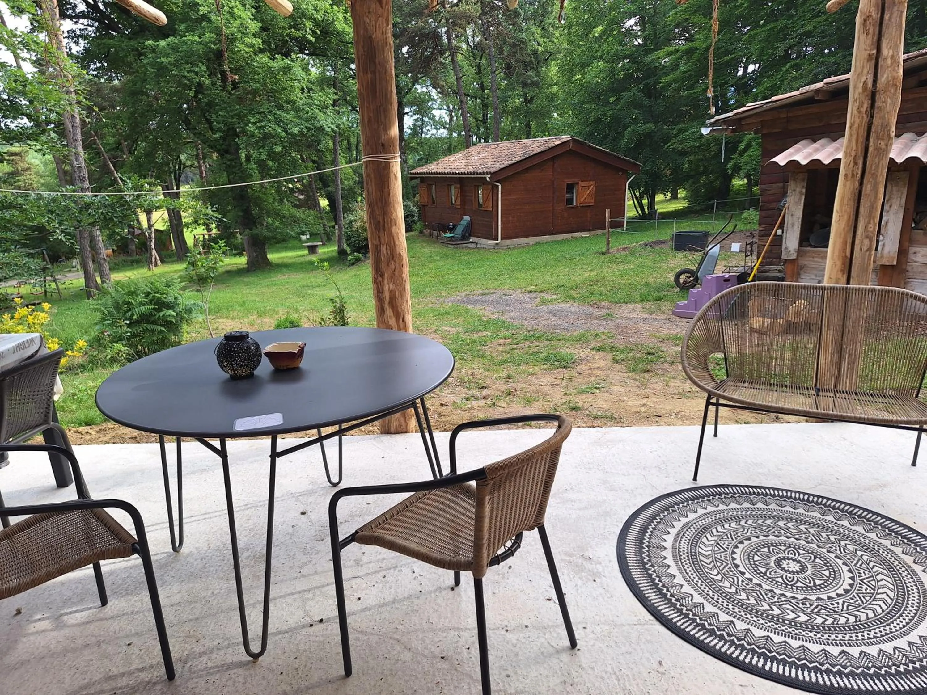 Garden view in Chalets du Bois de Vache