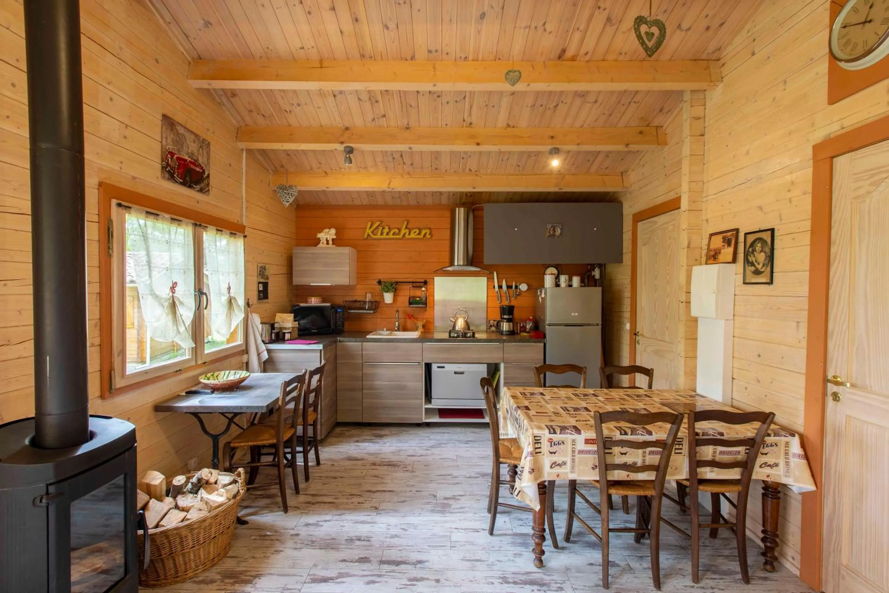 Kitchen or kitchenette in Chalets du Bois de Vache