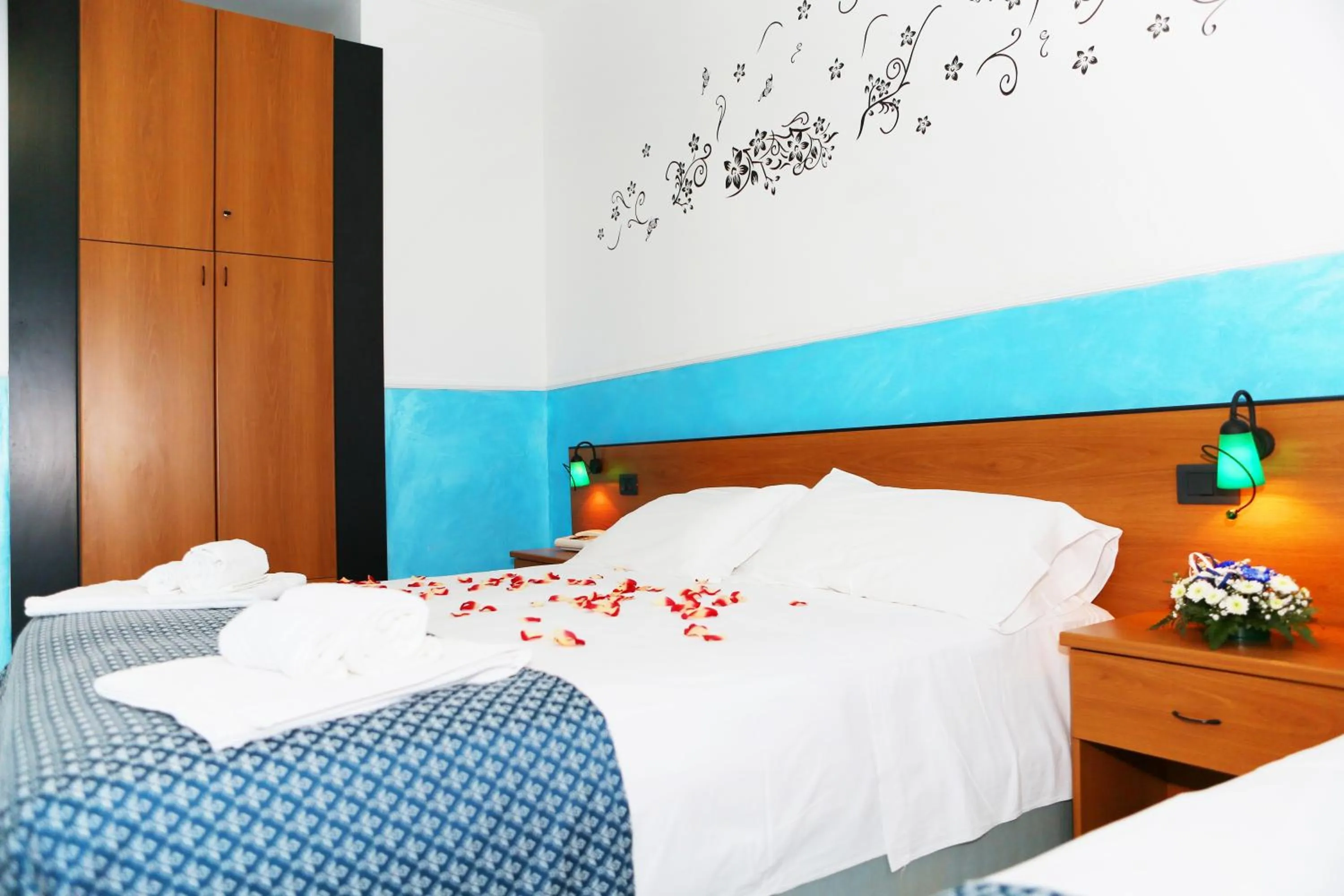 Bed in Hotel Blu Eden