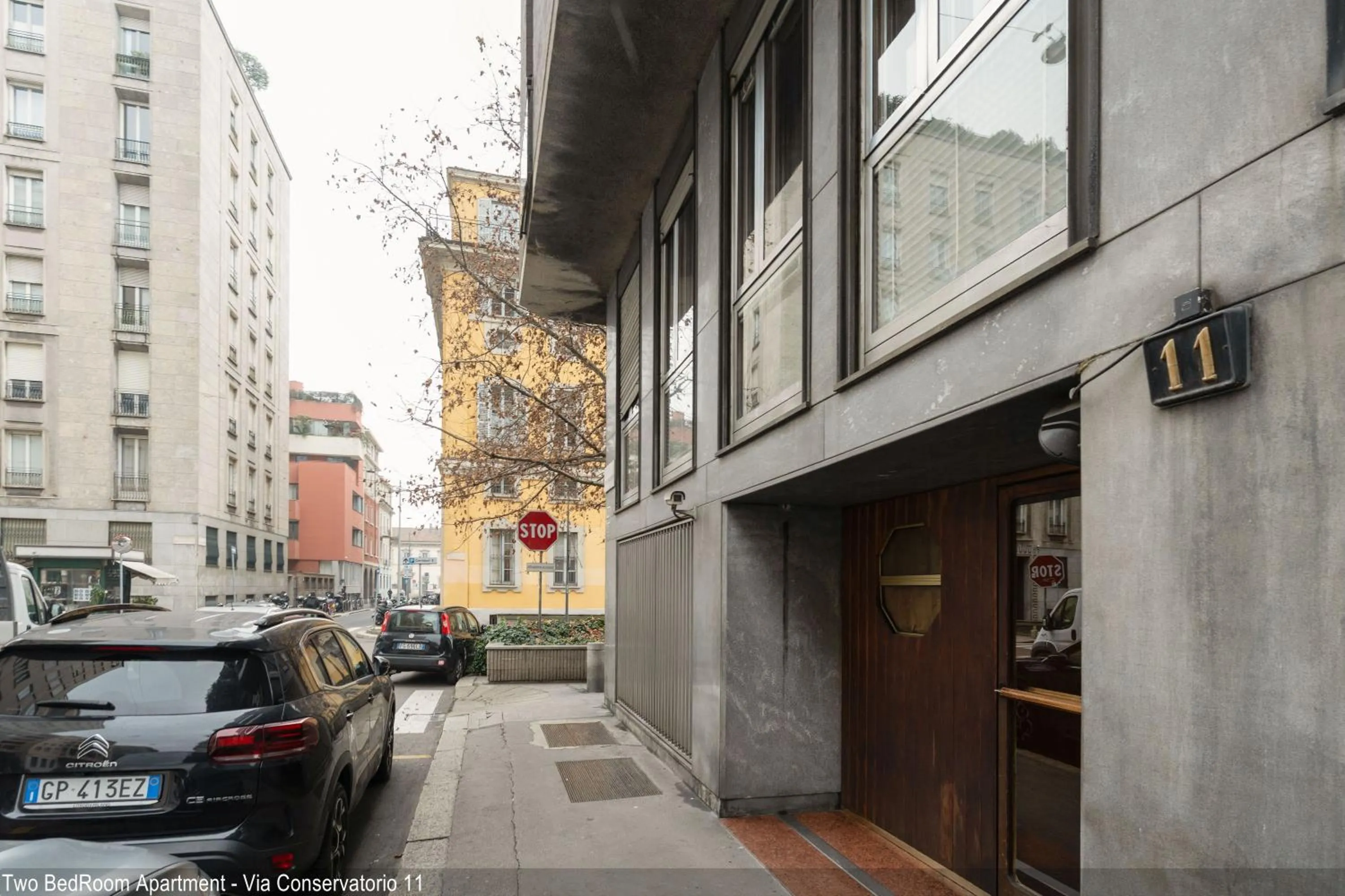 Street view in Brera Apartments in San Babila
