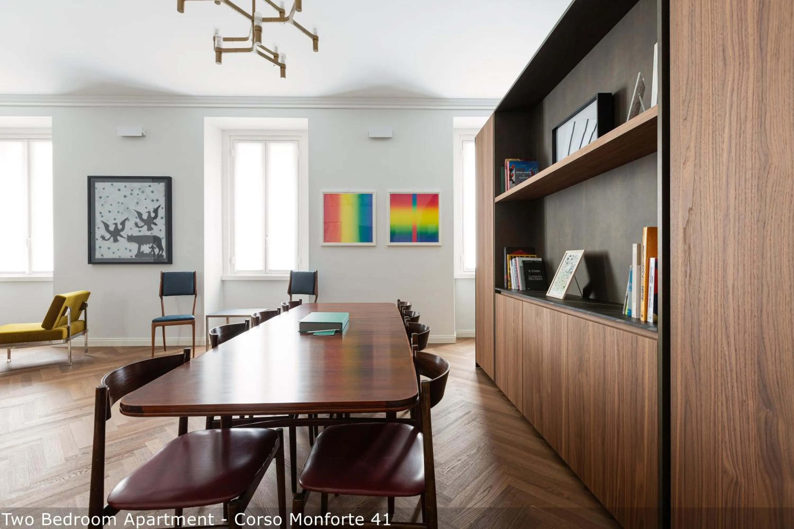 Living room in Brera Apartments in San Babila