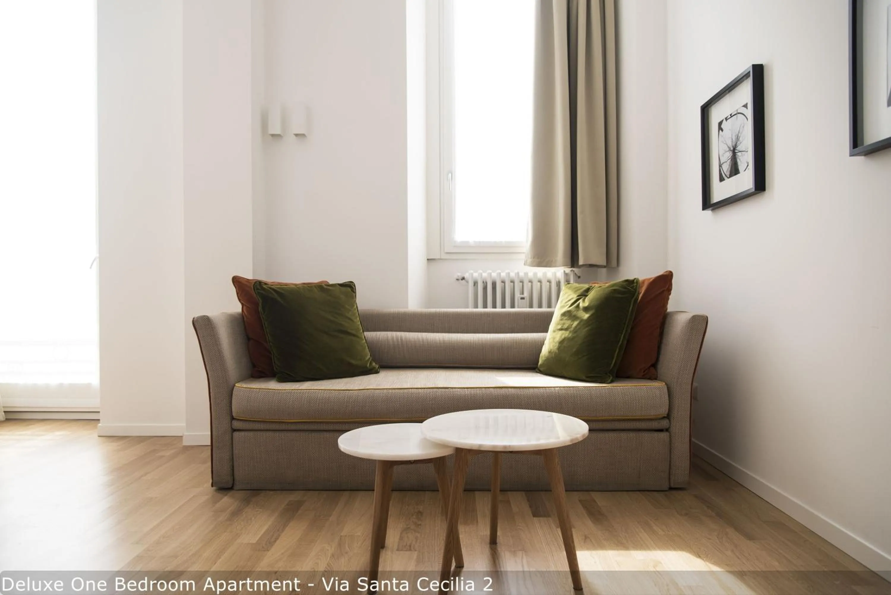 Living room in Brera Apartments in San Babila