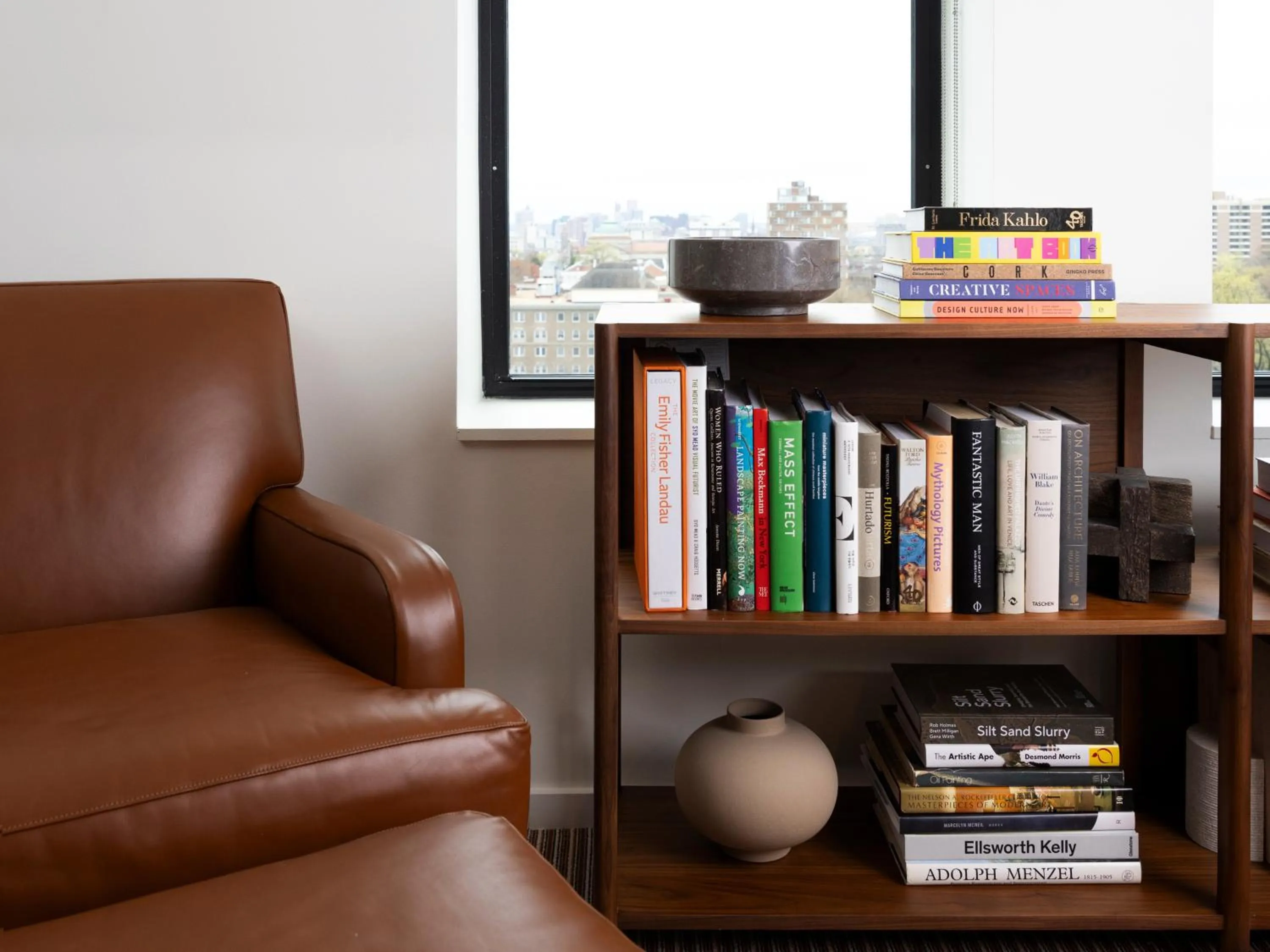Seating area in The Study at Johns Hopkins
