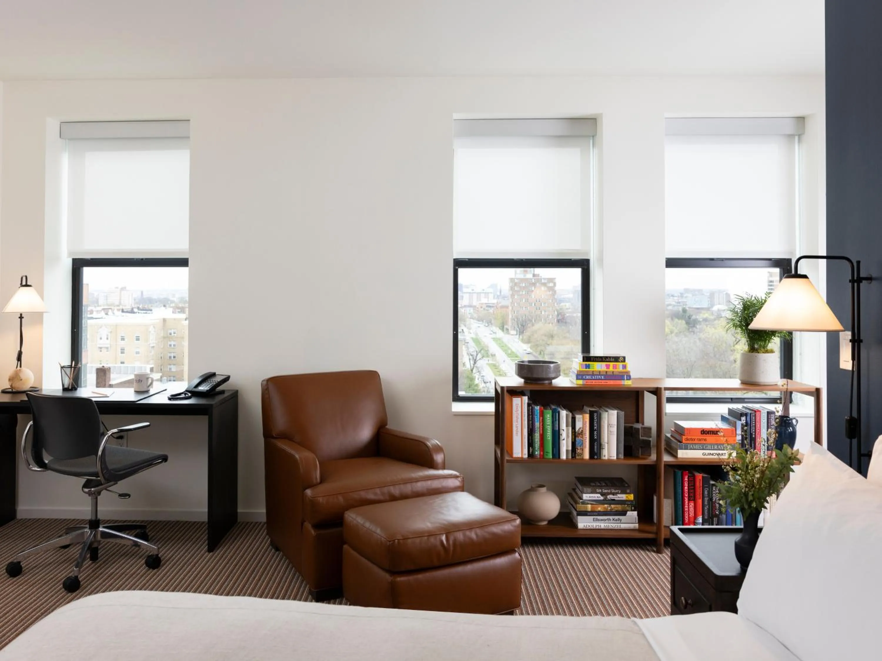 Seating area in The Study at Johns Hopkins
