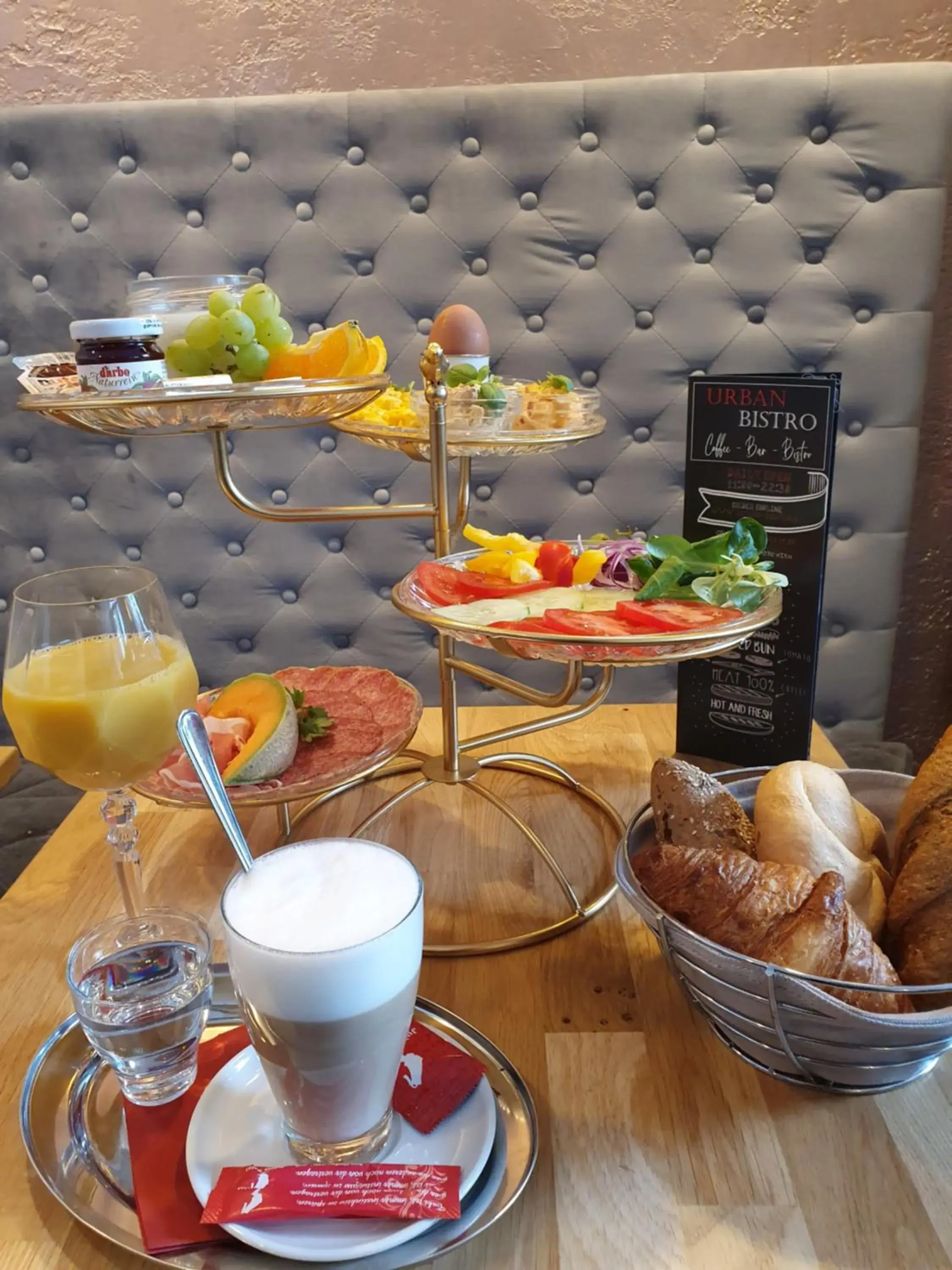 Continental breakfast in Urban Boutique Hotel Continental breakfast in Urban Boutique Hotel