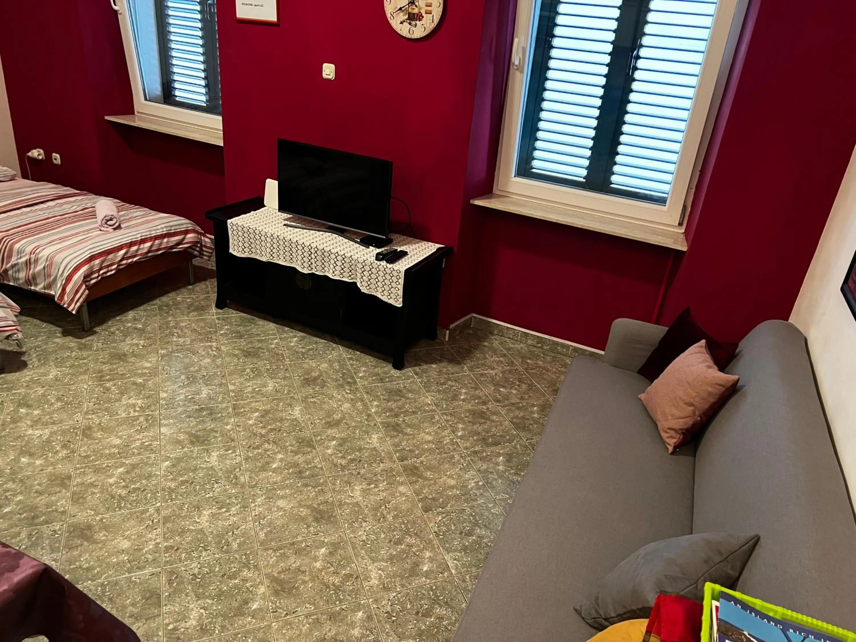 Living room, Bed in Epicenter Apartments Split