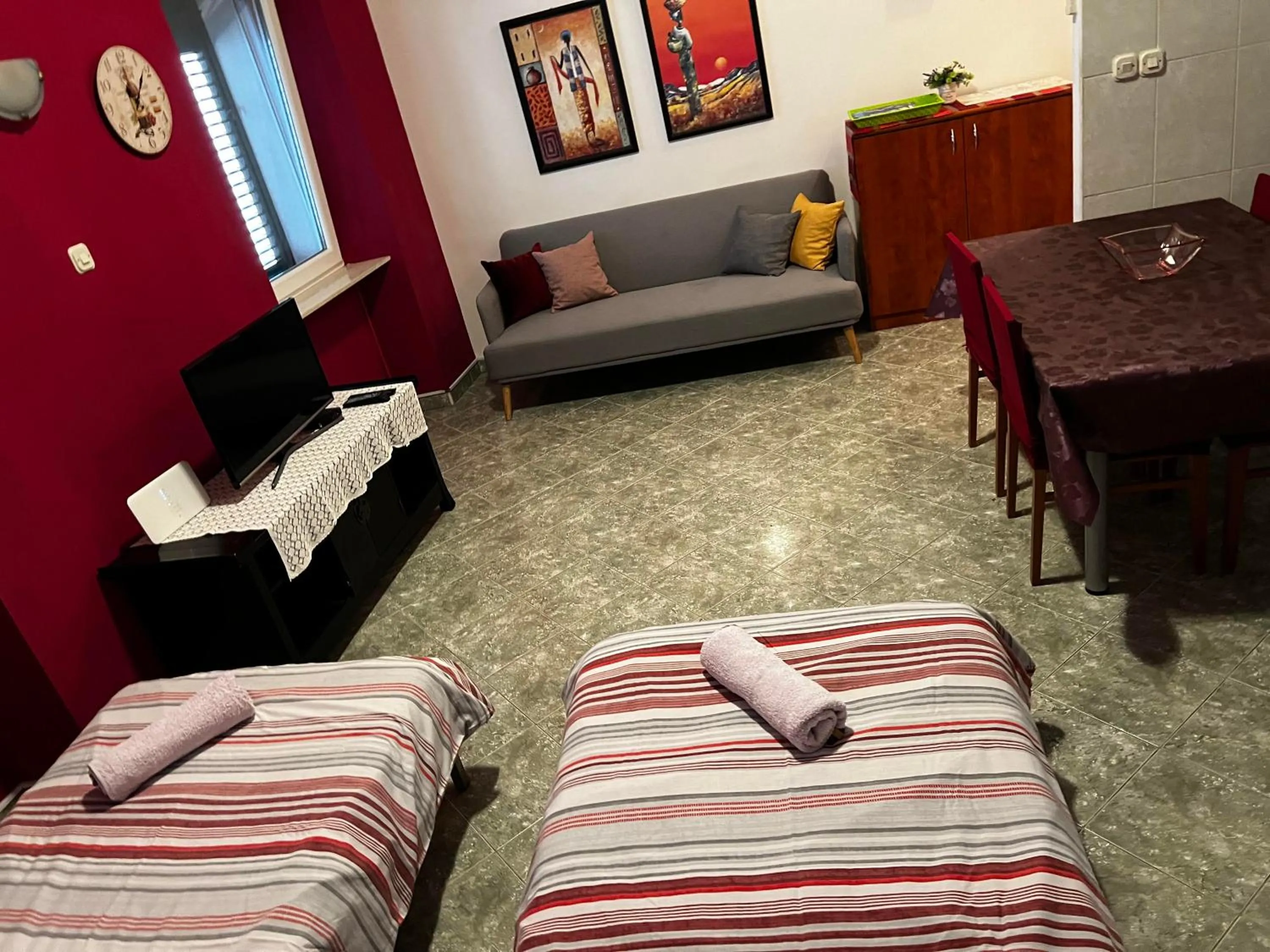 Living room, Bed in Epicenter Apartments Split