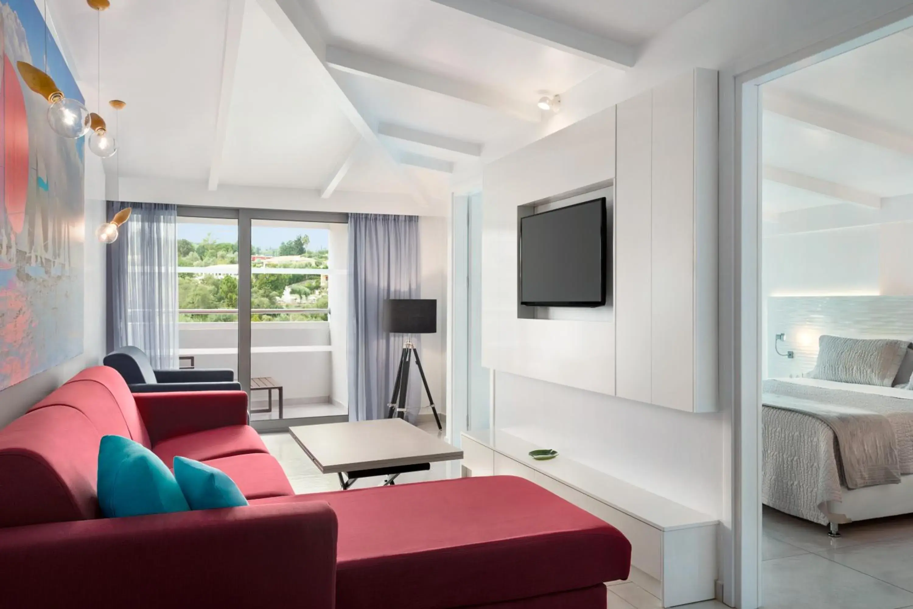 View (from property/room), Bed in TRYP by Wyndham Corfu Dassia View (from property/room), Bed in TRYP by Wyndham Corfu Dassia