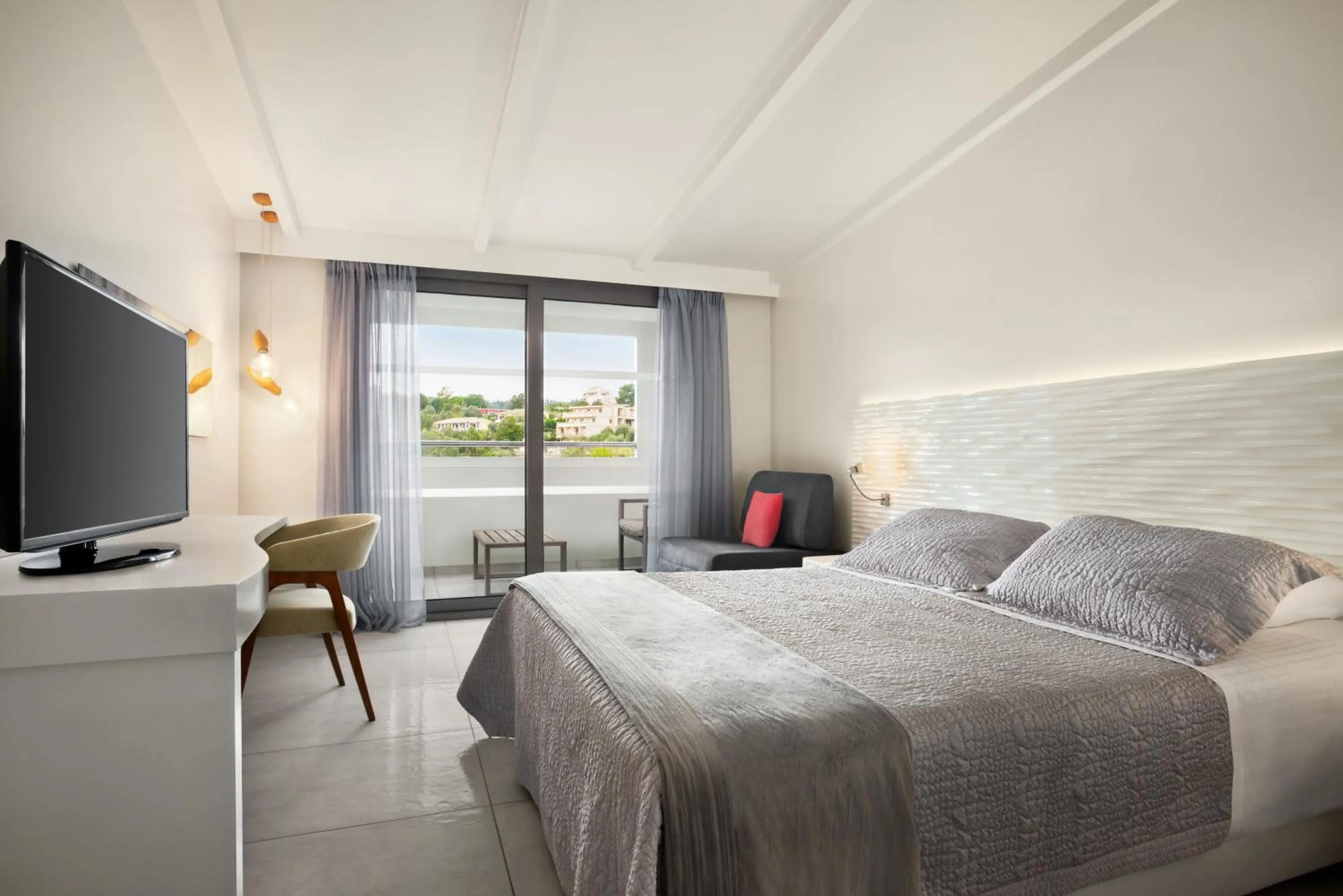 View (from property/room), Bed in TRYP by Wyndham Corfu Dassia