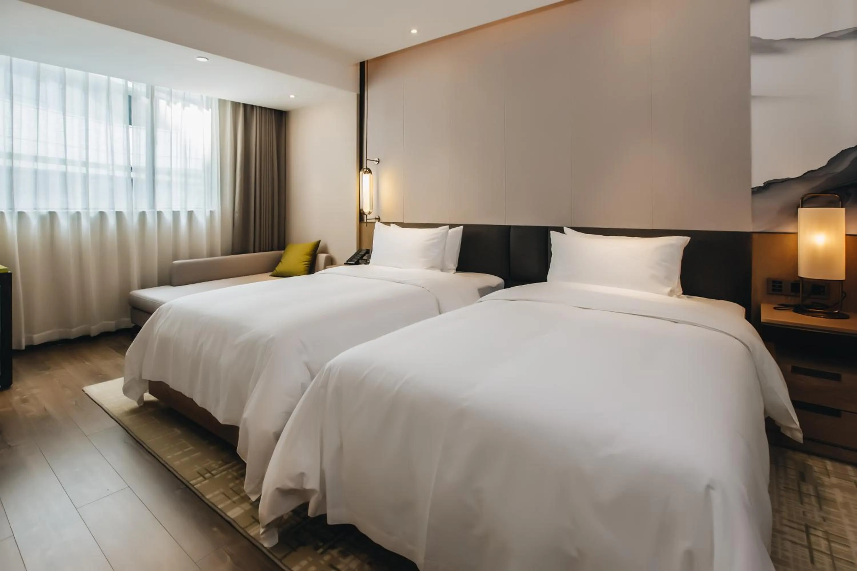 Photo of the whole room, Bed in Orienwit Hotel-Free Shuttle Bus fir Canton Fair