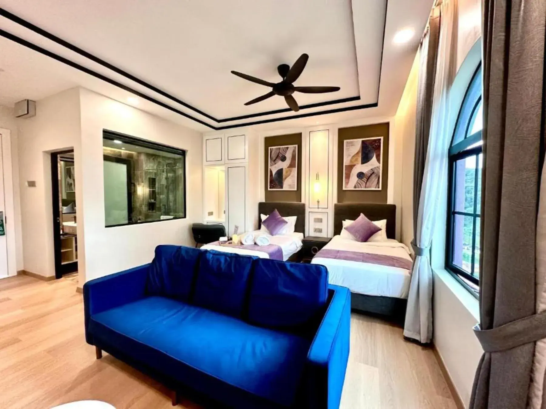 Bed in Cameron Lavender Mansion by PLAY Bed in Cameron Lavender Mansion by PLAY