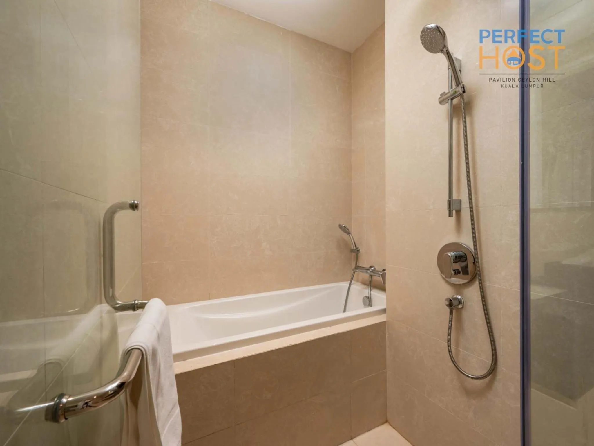 Shower in Pavilion Ceylon Hill Suites, Bukit Bintang by Perfect Host