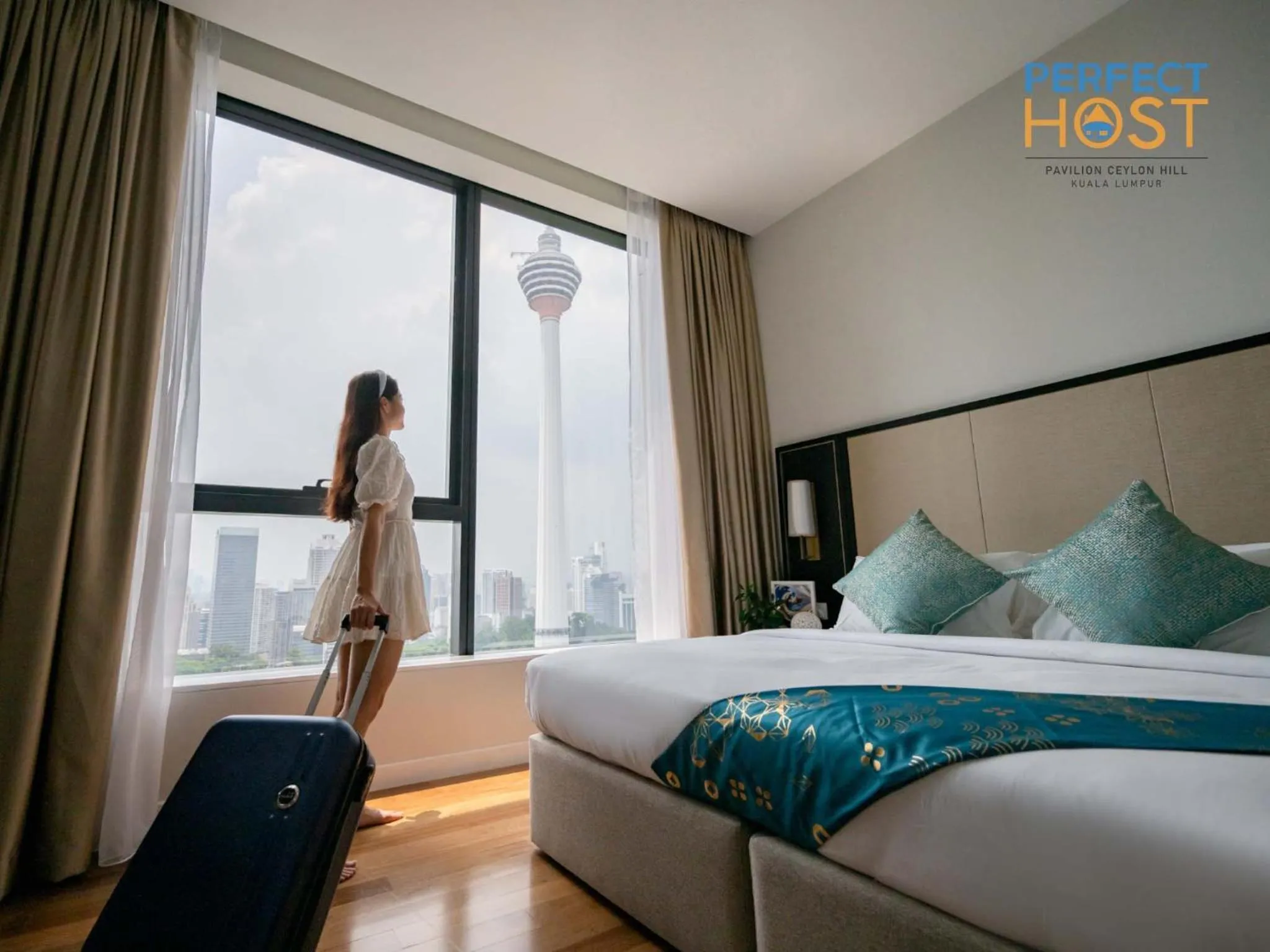 Bed in Pavilion Ceylon Hill Suites, Bukit Bintang by Perfect Host