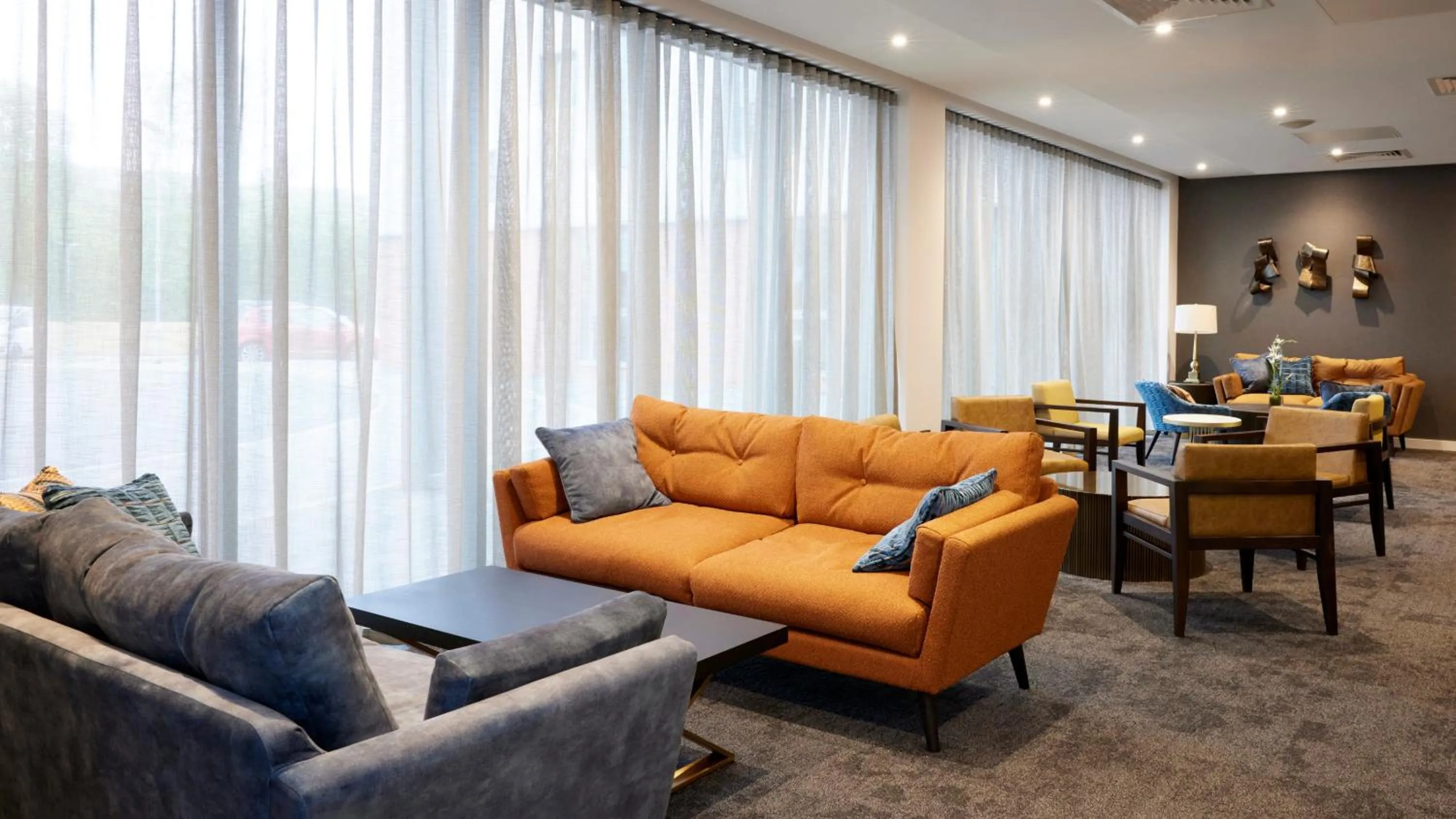 Seating area in Tŷ Newport