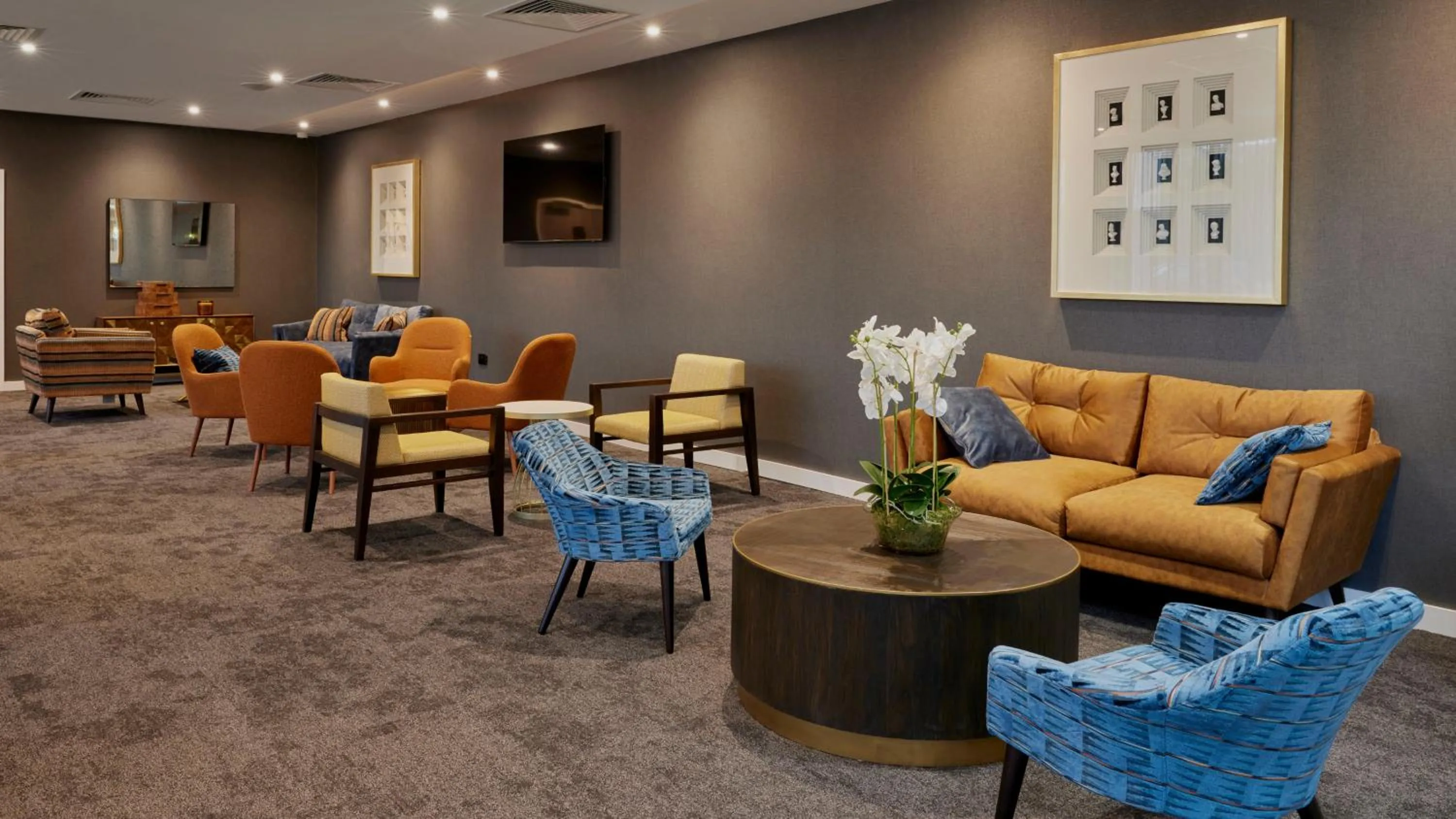 Seating area in Tŷ Newport