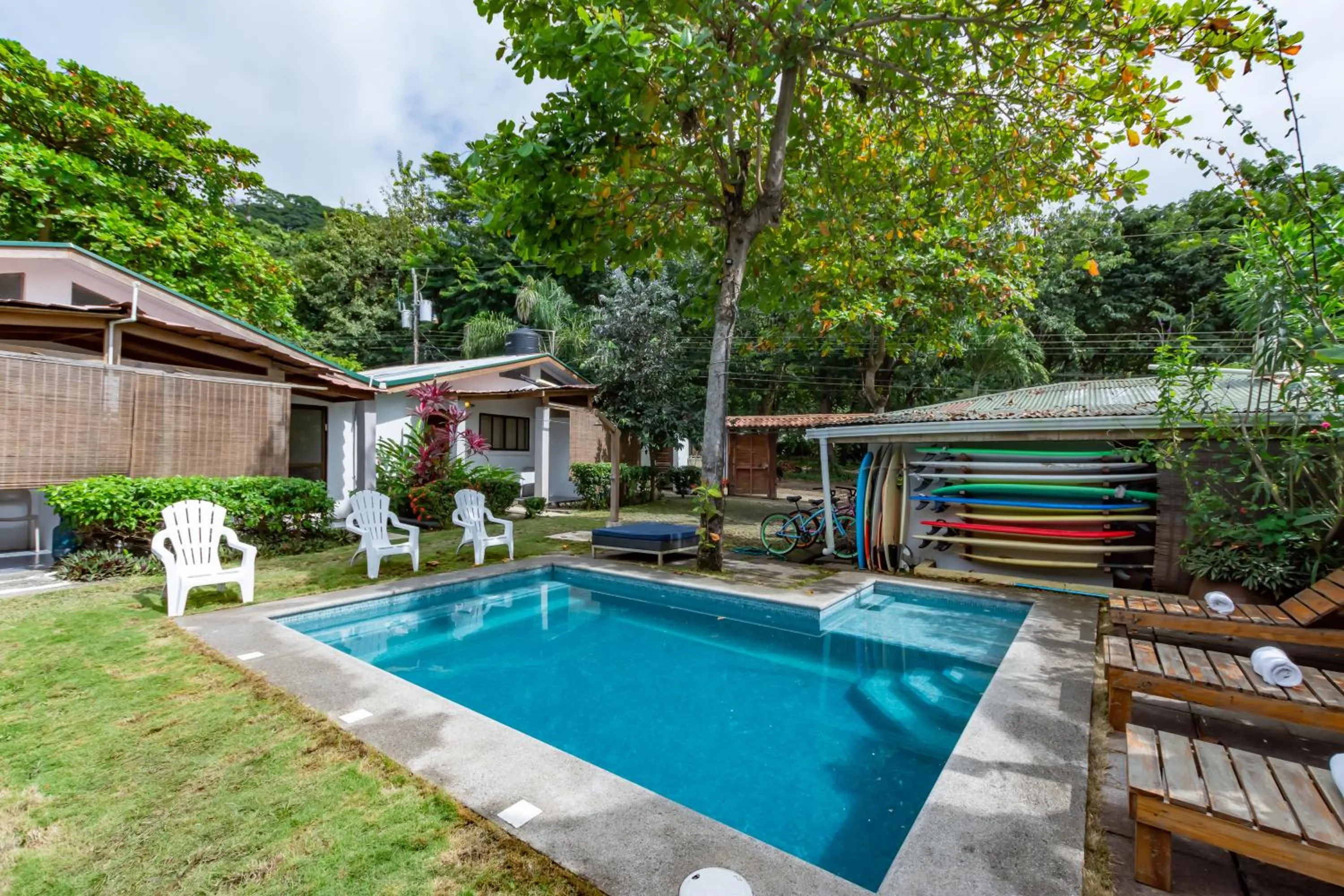 Pool view in Maoritsio Garden Studios