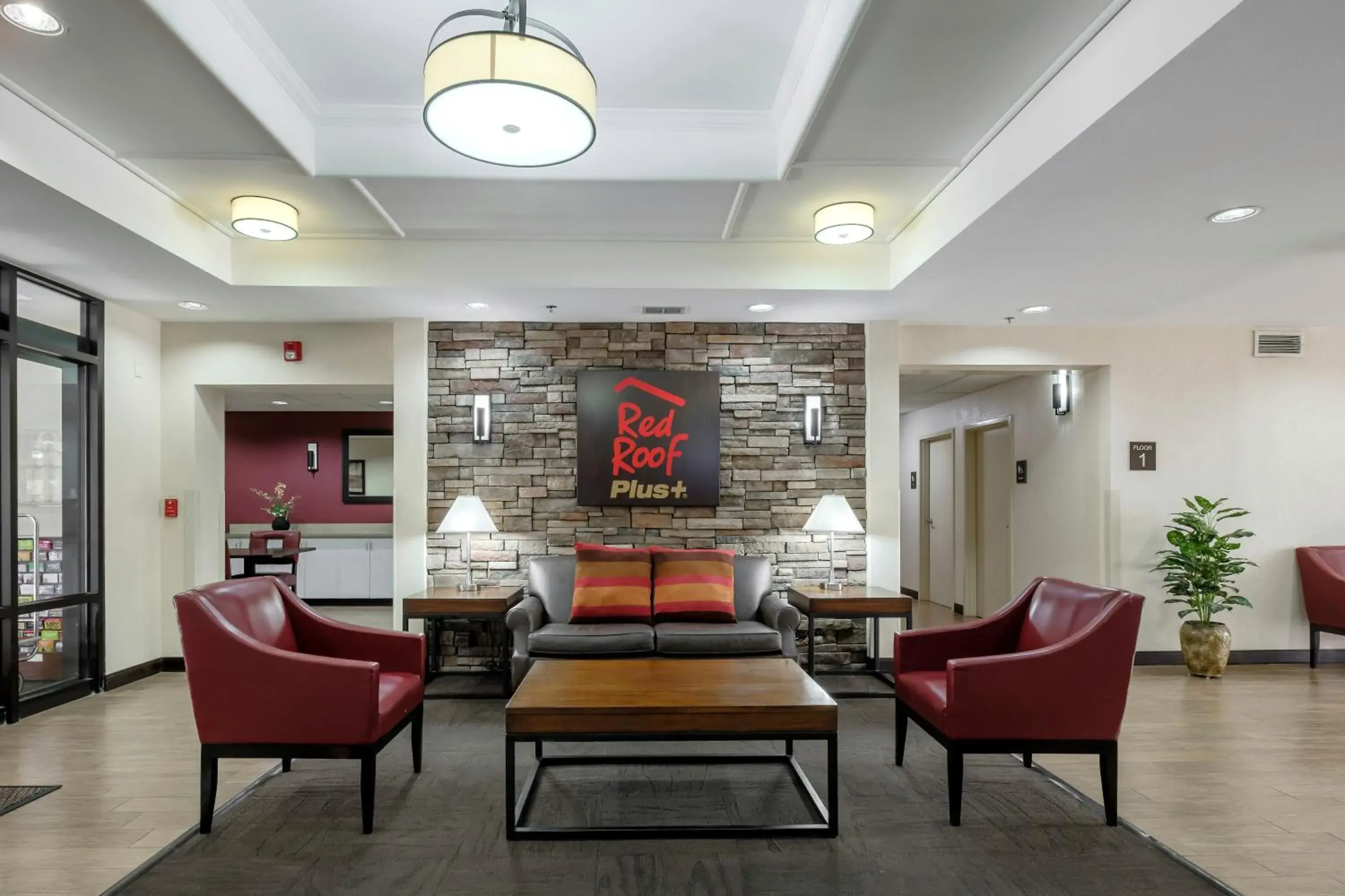 Lobby or reception in Red Roof Inn PLUS + Gainesville Lobby or reception in Red Roof Inn PLUS + Gainesville