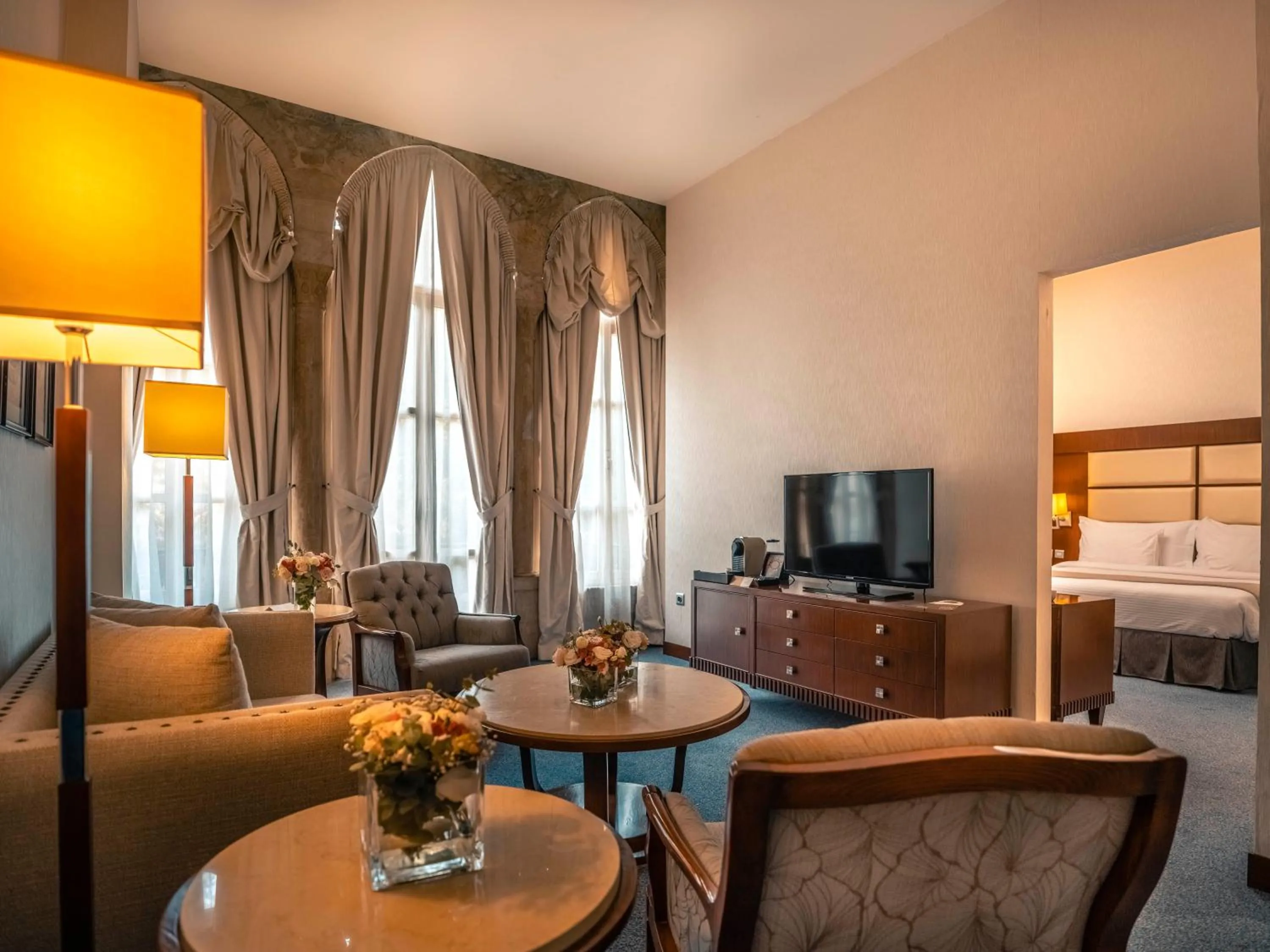 Living room, Bed in Grand Kadri Hotel - History Marked by Cristal Lebanon