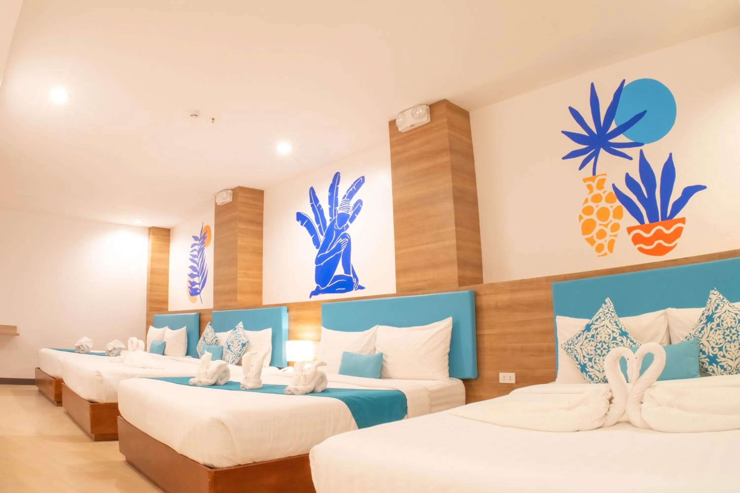 Bed in Boracay Sea View Hotel