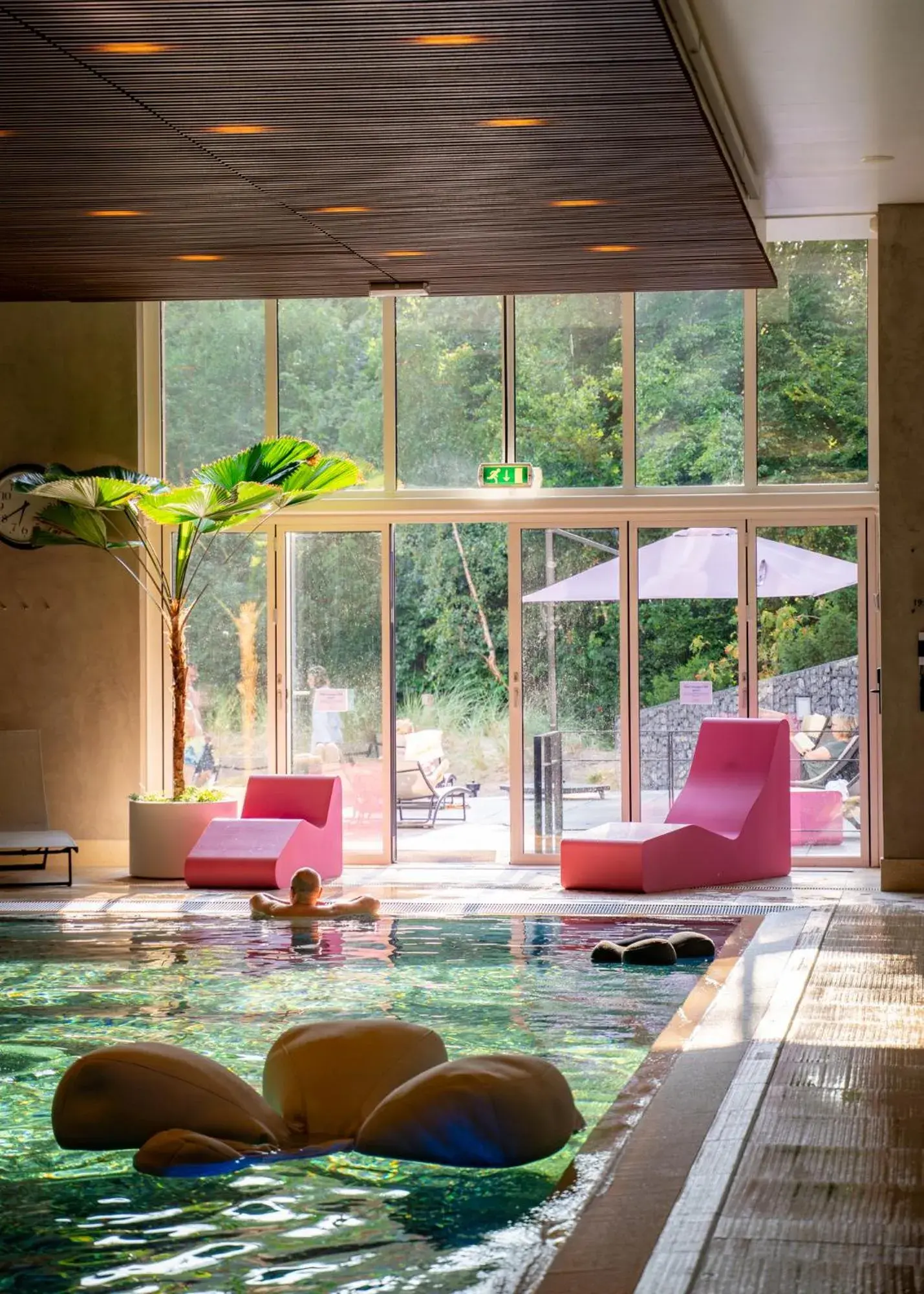 Swimming pool in blooming Swimming pool in blooming