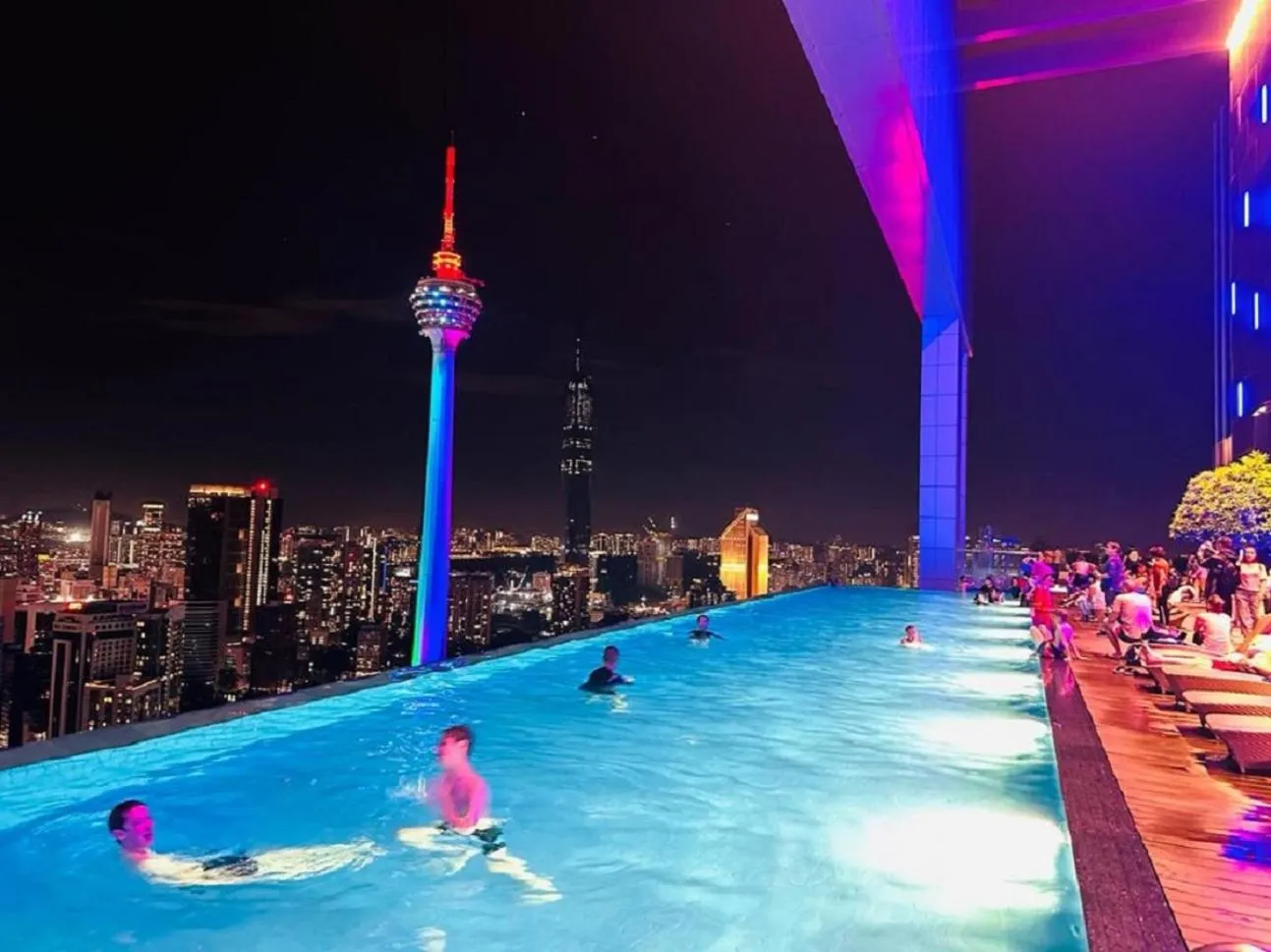 Night, Swimming Pool in The Platinum KLCC Luxury Suite