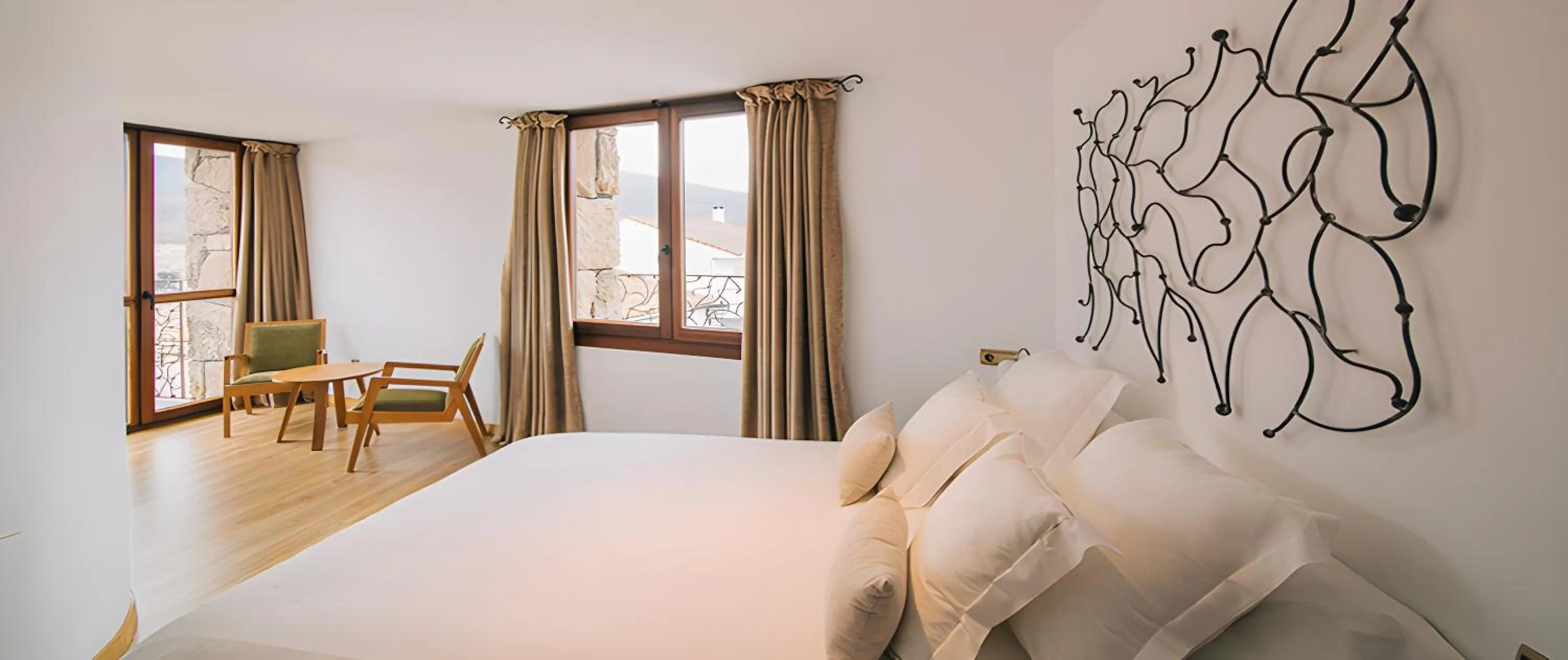 Bed in Hotel Rural Quercus Tierra