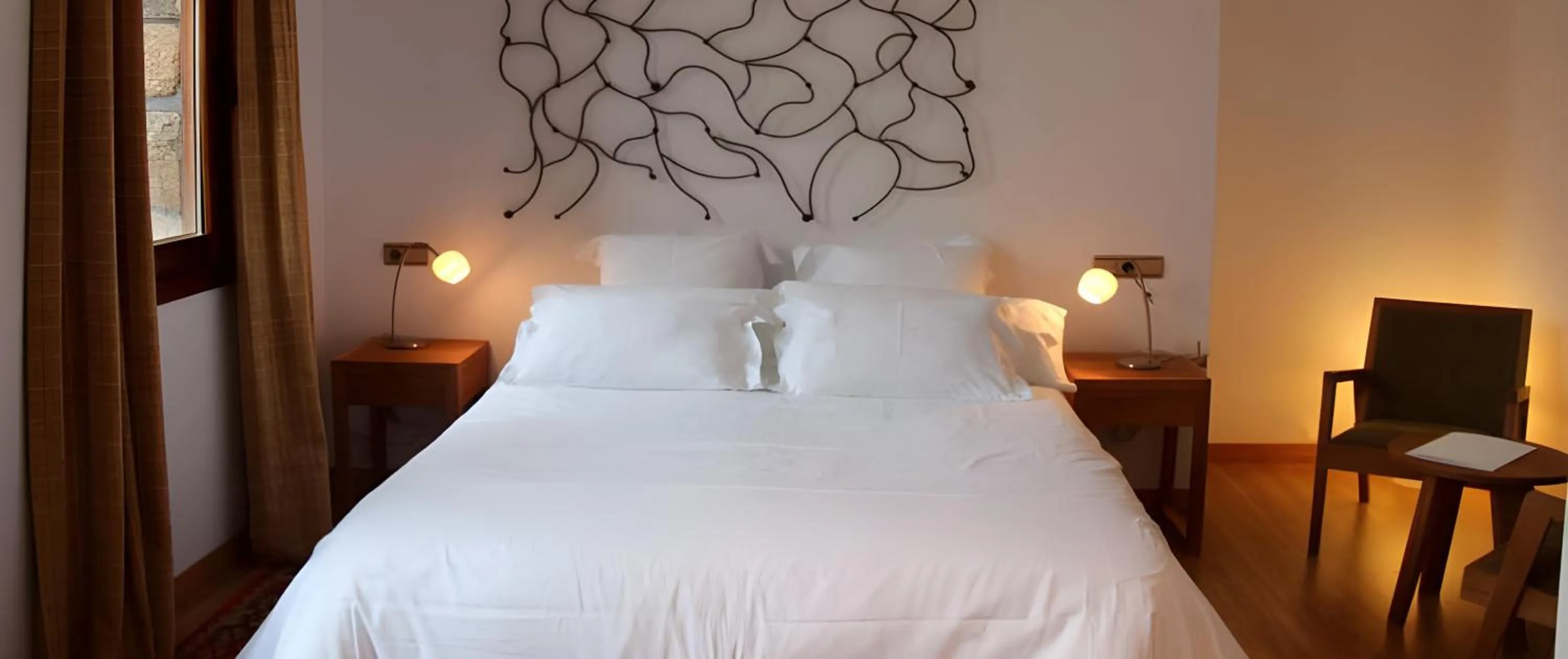 Bed in Hotel Rural Quercus Tierra