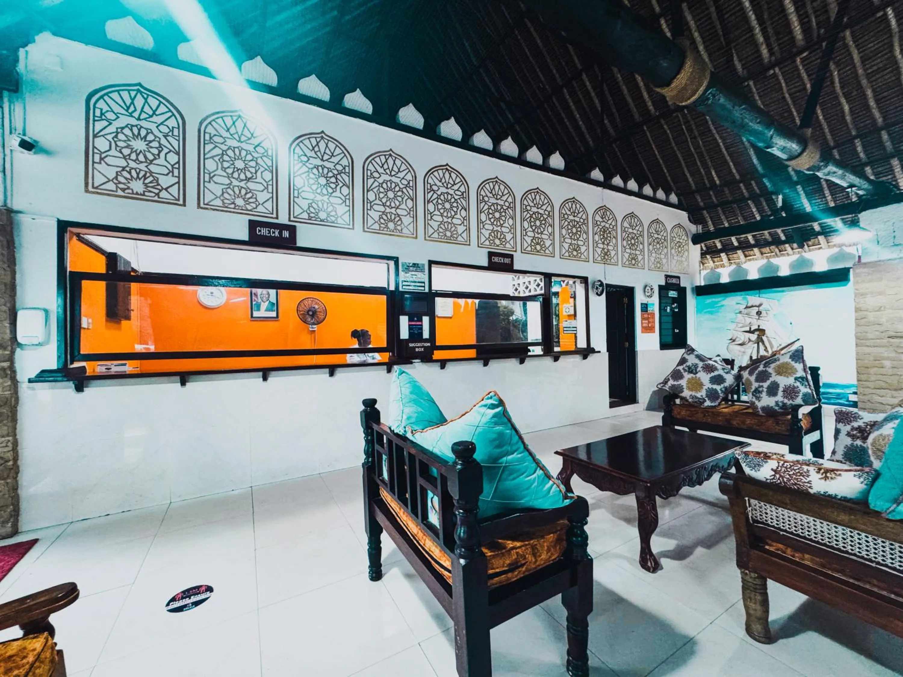 Lobby or reception in Milele Beach Hotel