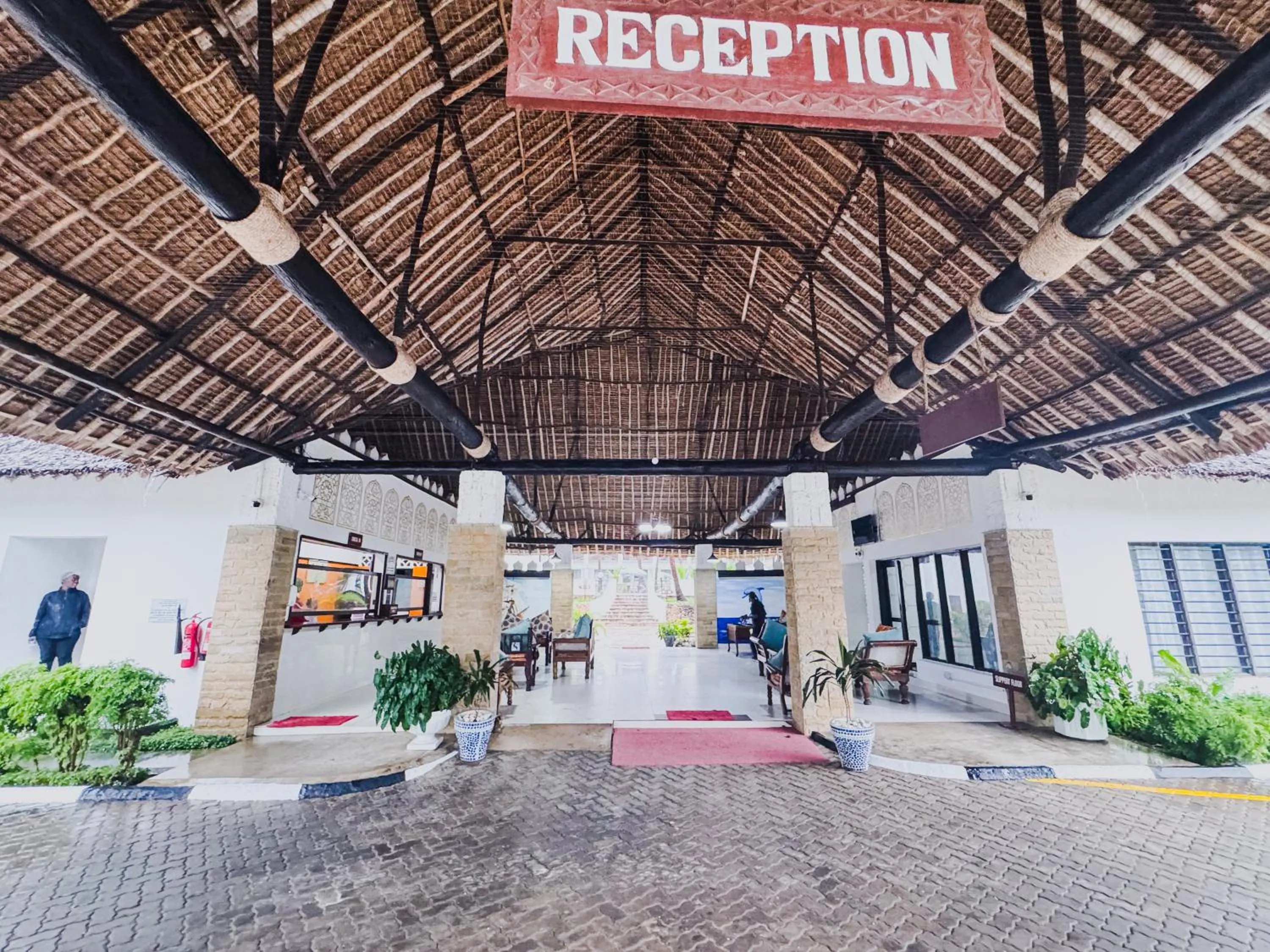 Facade/entrance in Milele Beach Hotel