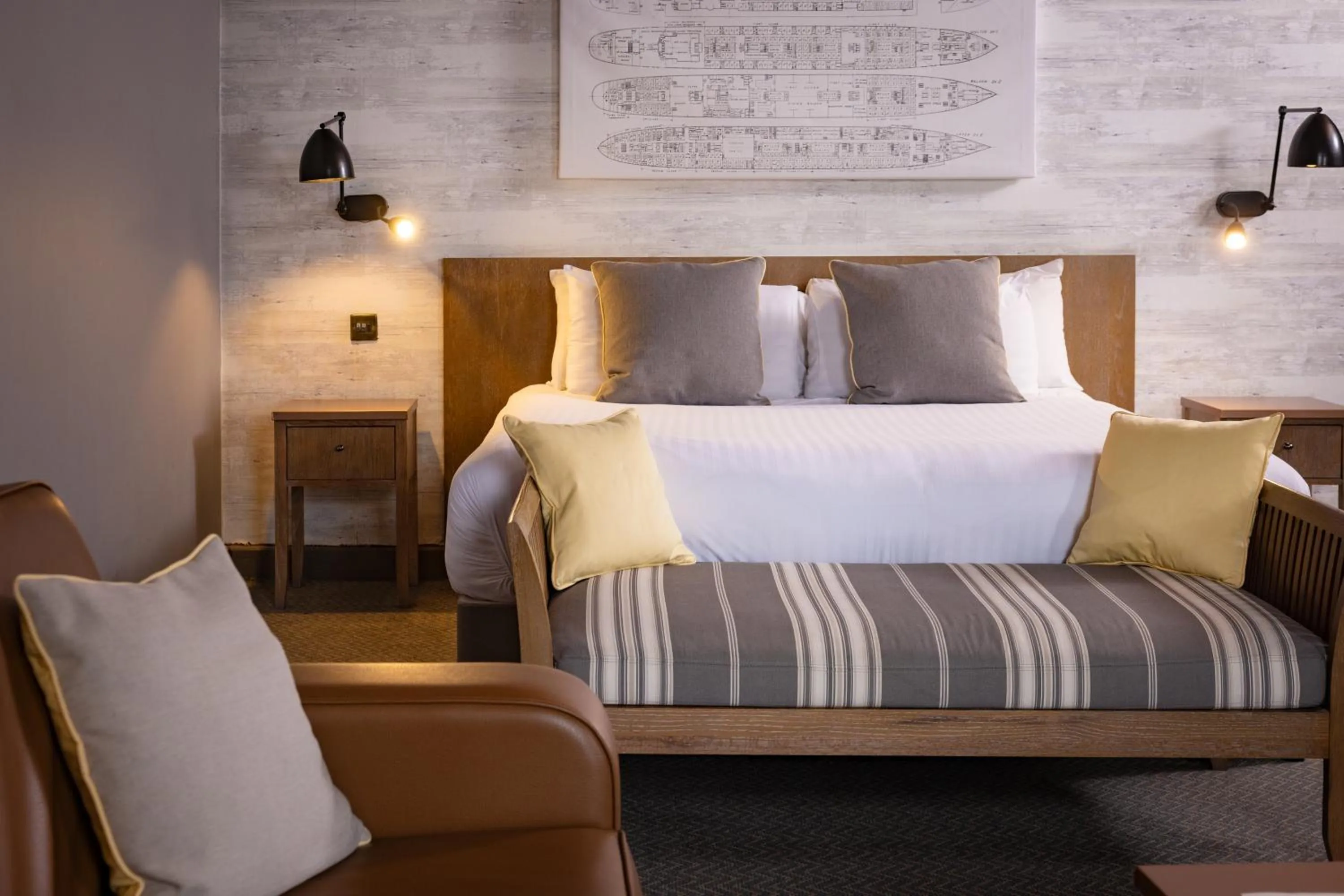 Bedroom, Bed in Titanic Hotel Liverpool