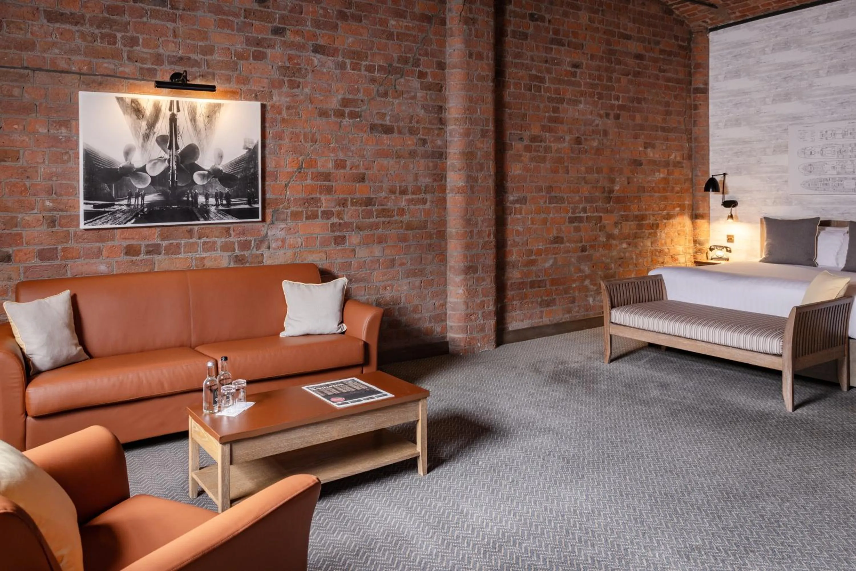 Bedroom, Bed in Titanic Hotel Liverpool