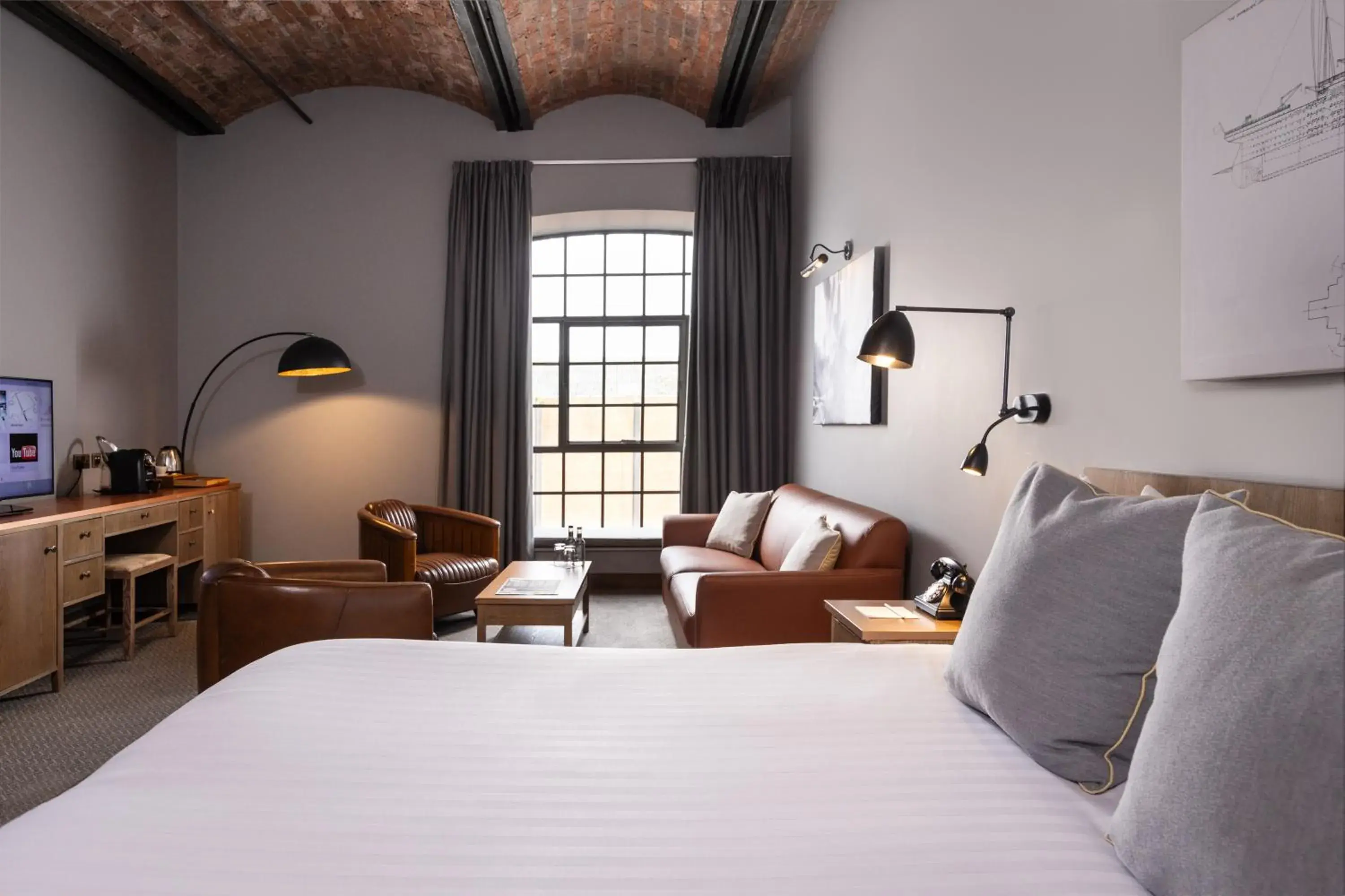 Bedroom, Bed in Titanic Hotel Liverpool Bedroom, Bed in Titanic Hotel Liverpool