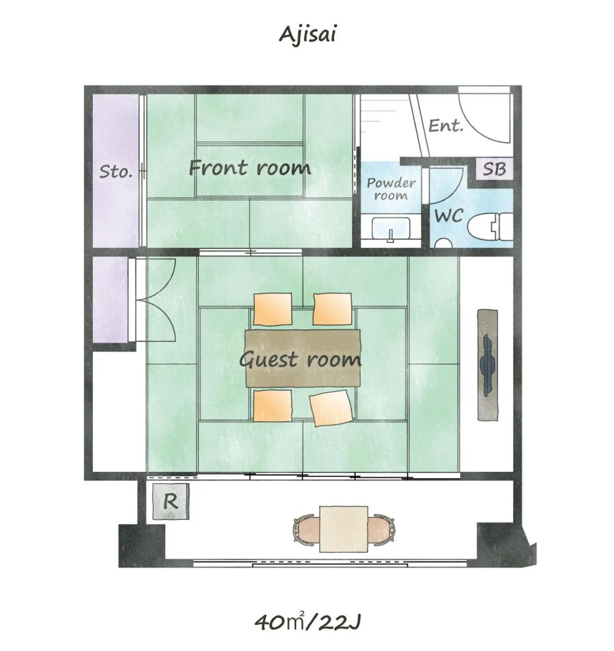 Floor plan in Hakone Ashinoko Bikeikan 箱根芦ノ湖 美景館