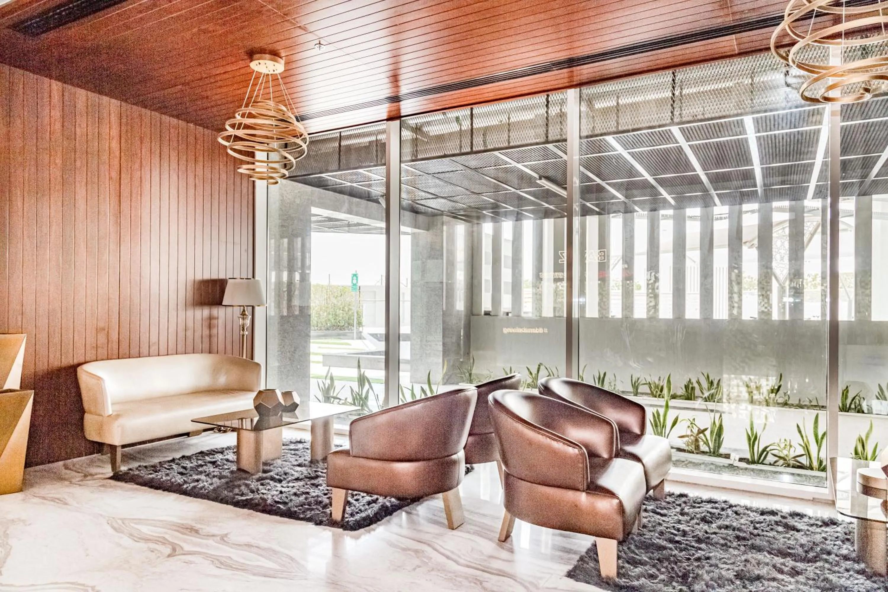 Lobby or reception in Waves Holiday Homes - Chic Studio With Balcony Overlooking City Views