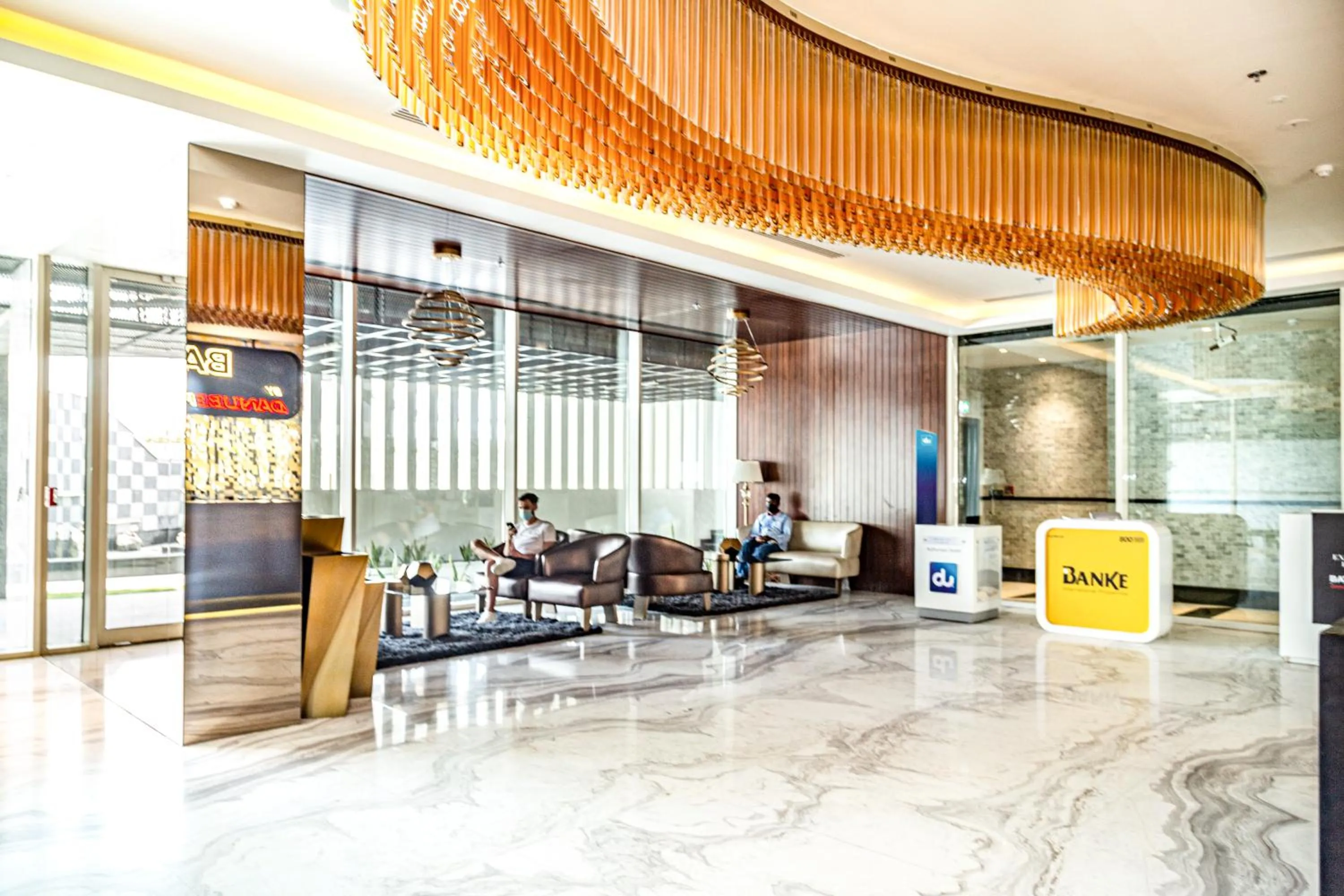 Lobby or reception in Waves Holiday Homes - Chic Studio With Balcony Overlooking City Views