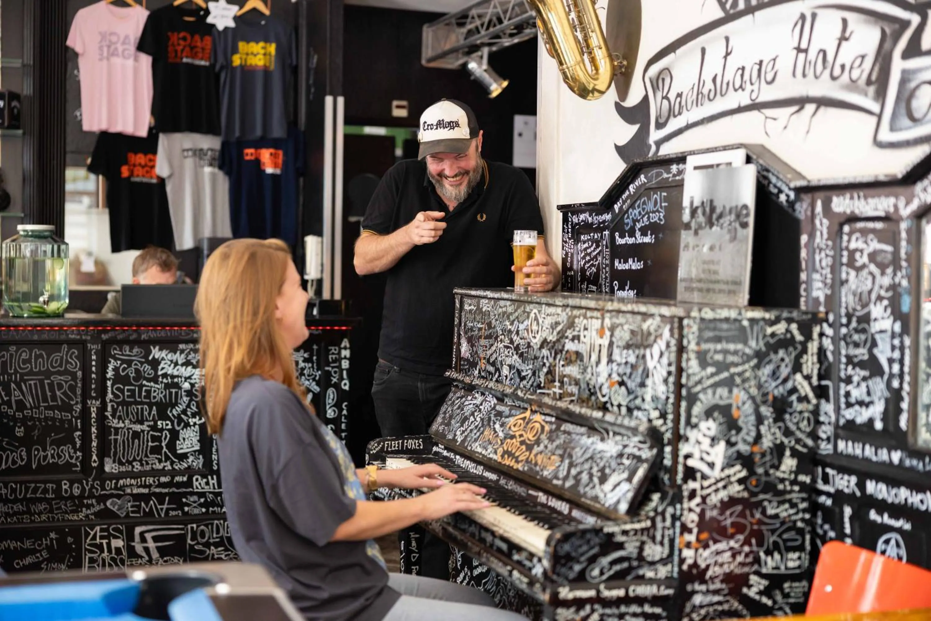 People in Backstage Hotel Amsterdam