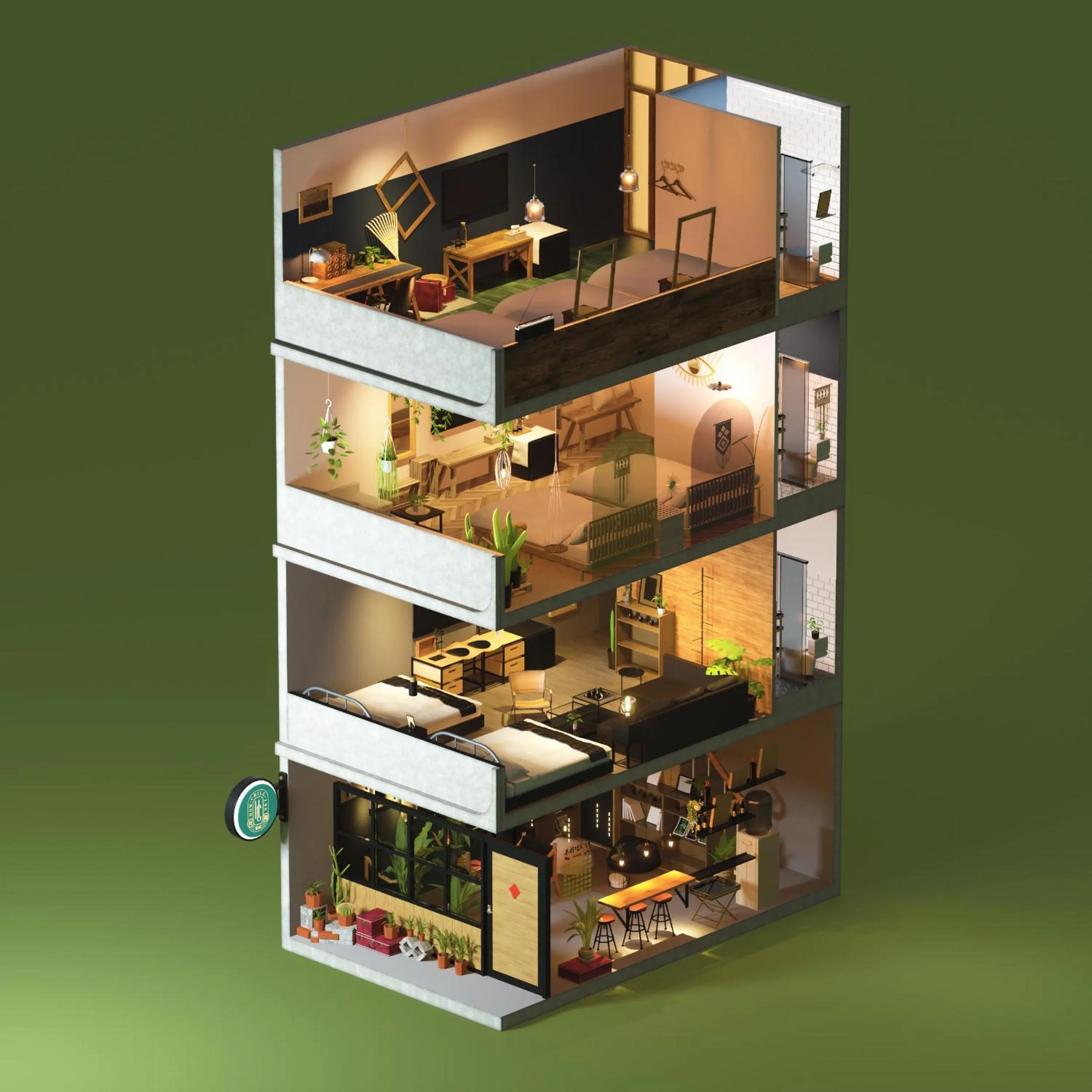 Decorative detail in 好趣旅店 How Chill Inn #風格設計民宿 #停車折抵 #可包棟