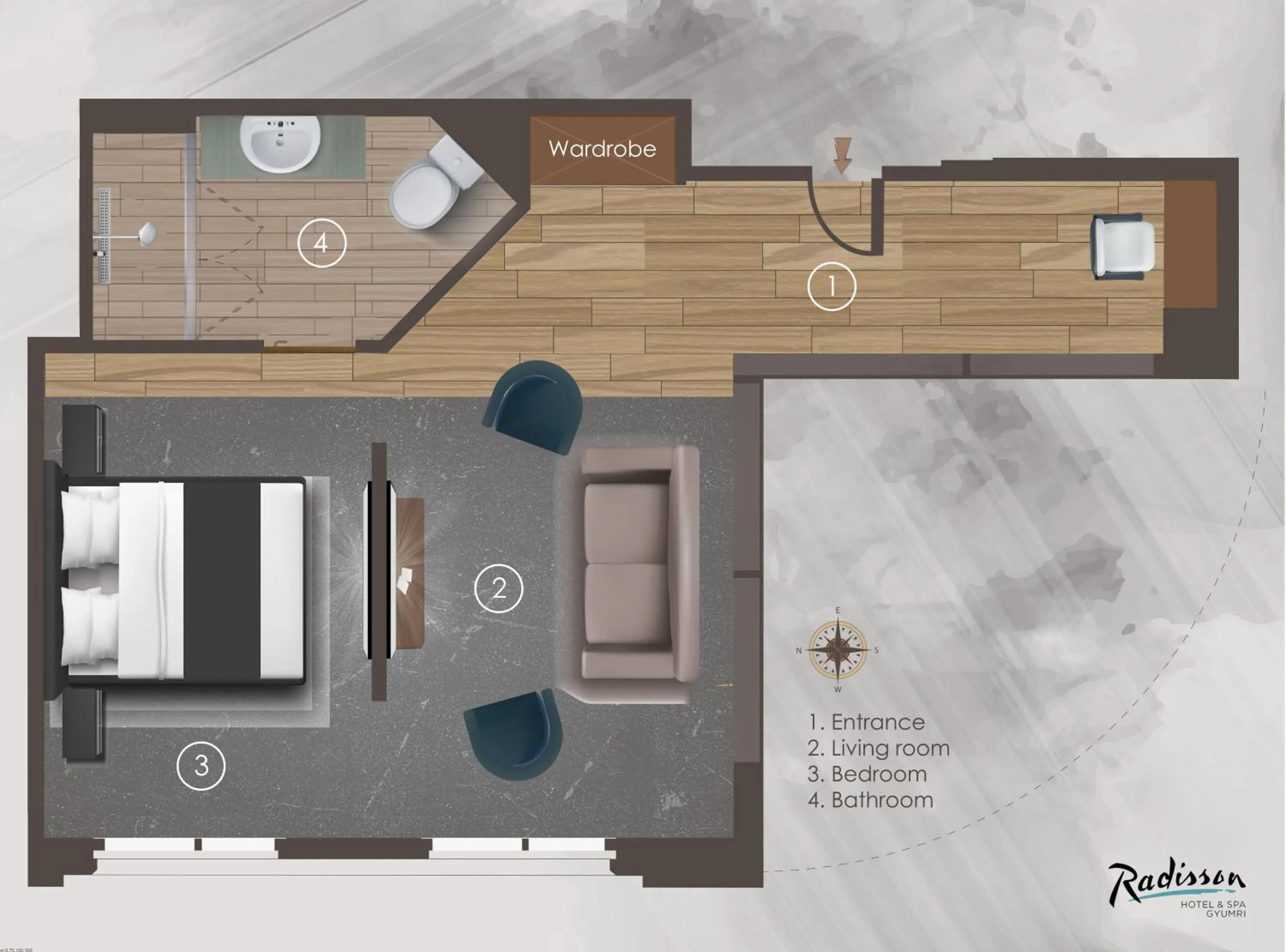 Floor plan in Radisson Hotel & Spa Gyumri