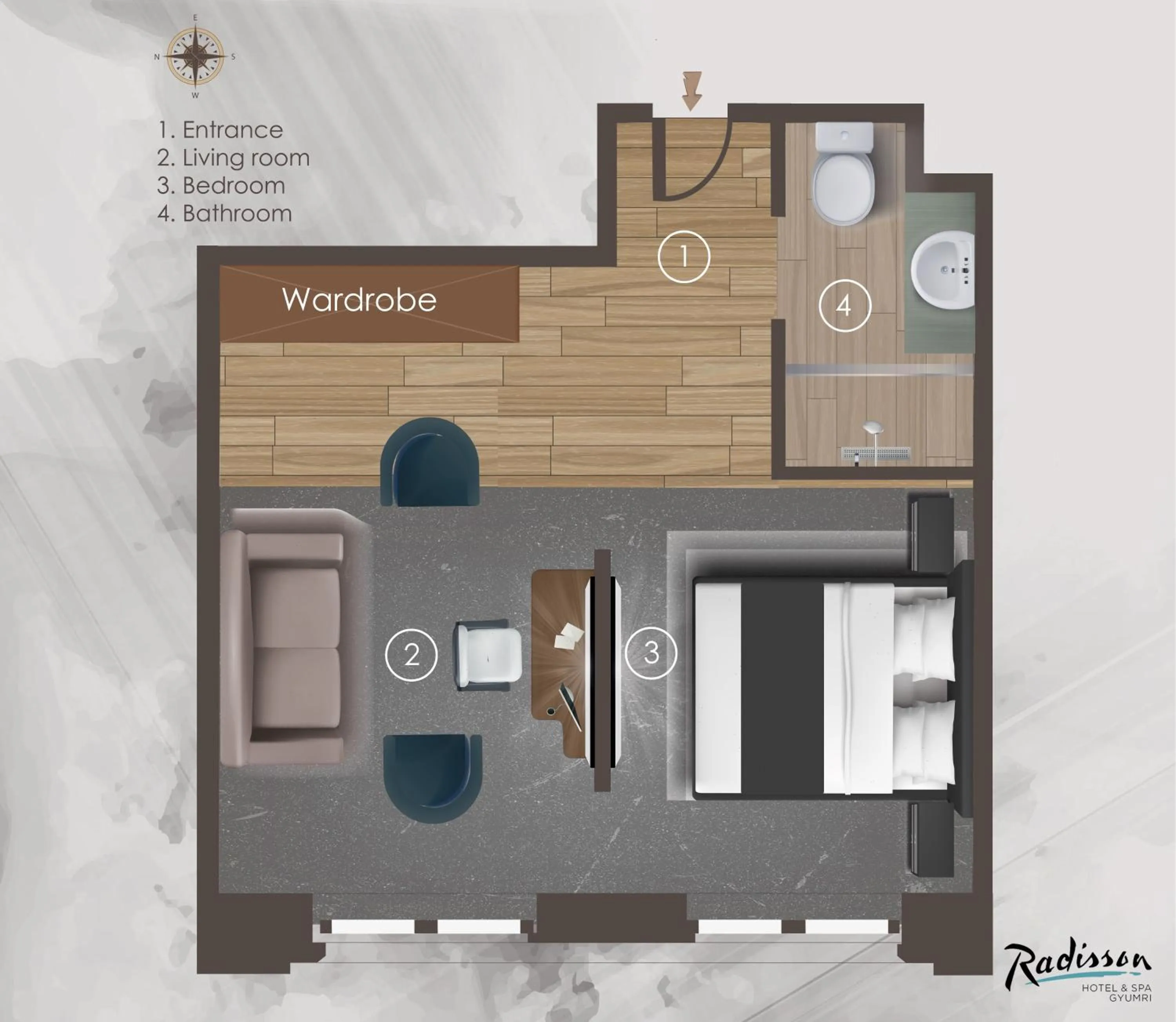 Floor plan in Radisson Hotel & Spa Gyumri