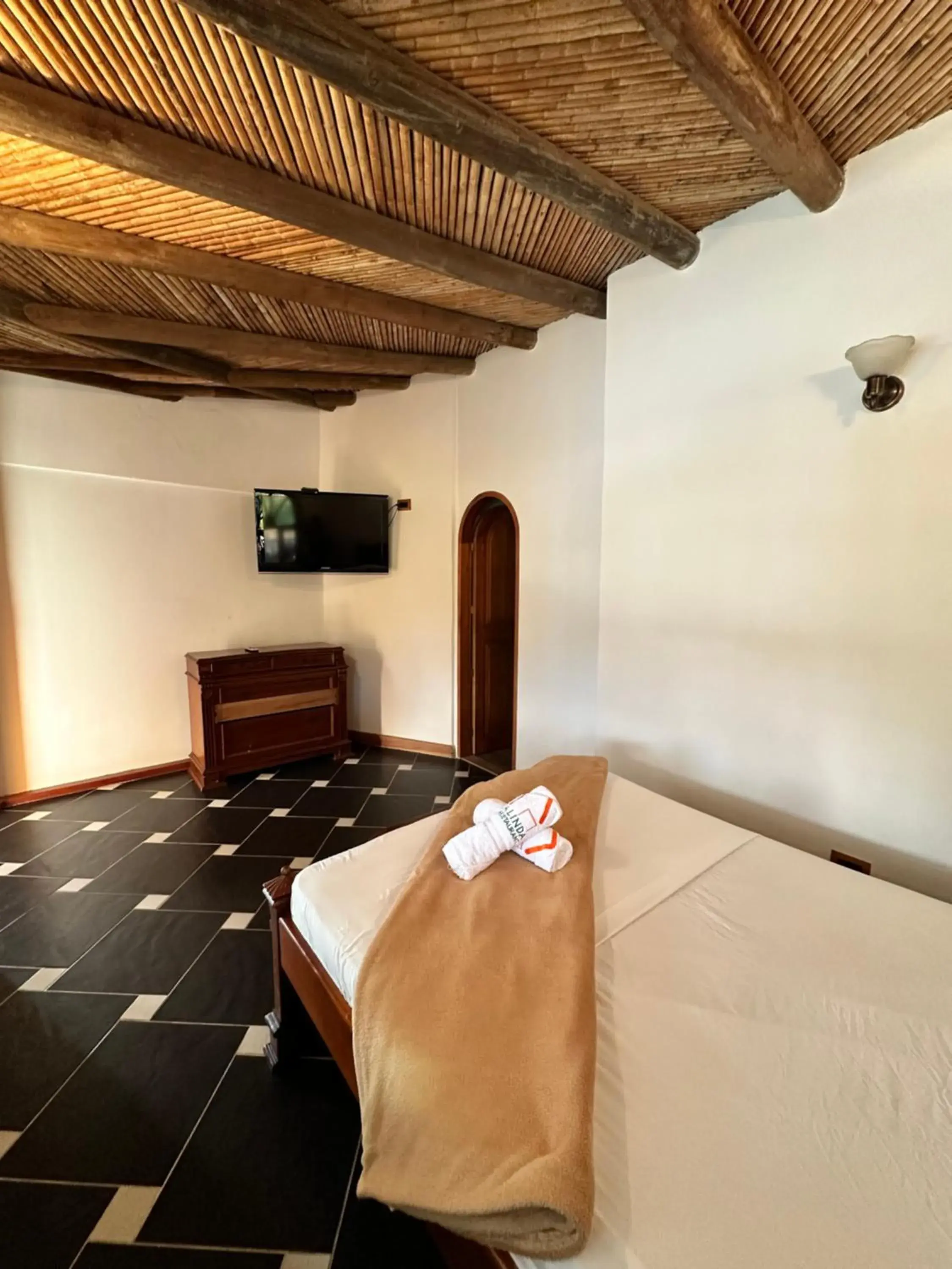 Bed in Hotel Casa Linda Guatape Bed in Hotel Casa Linda Guatape