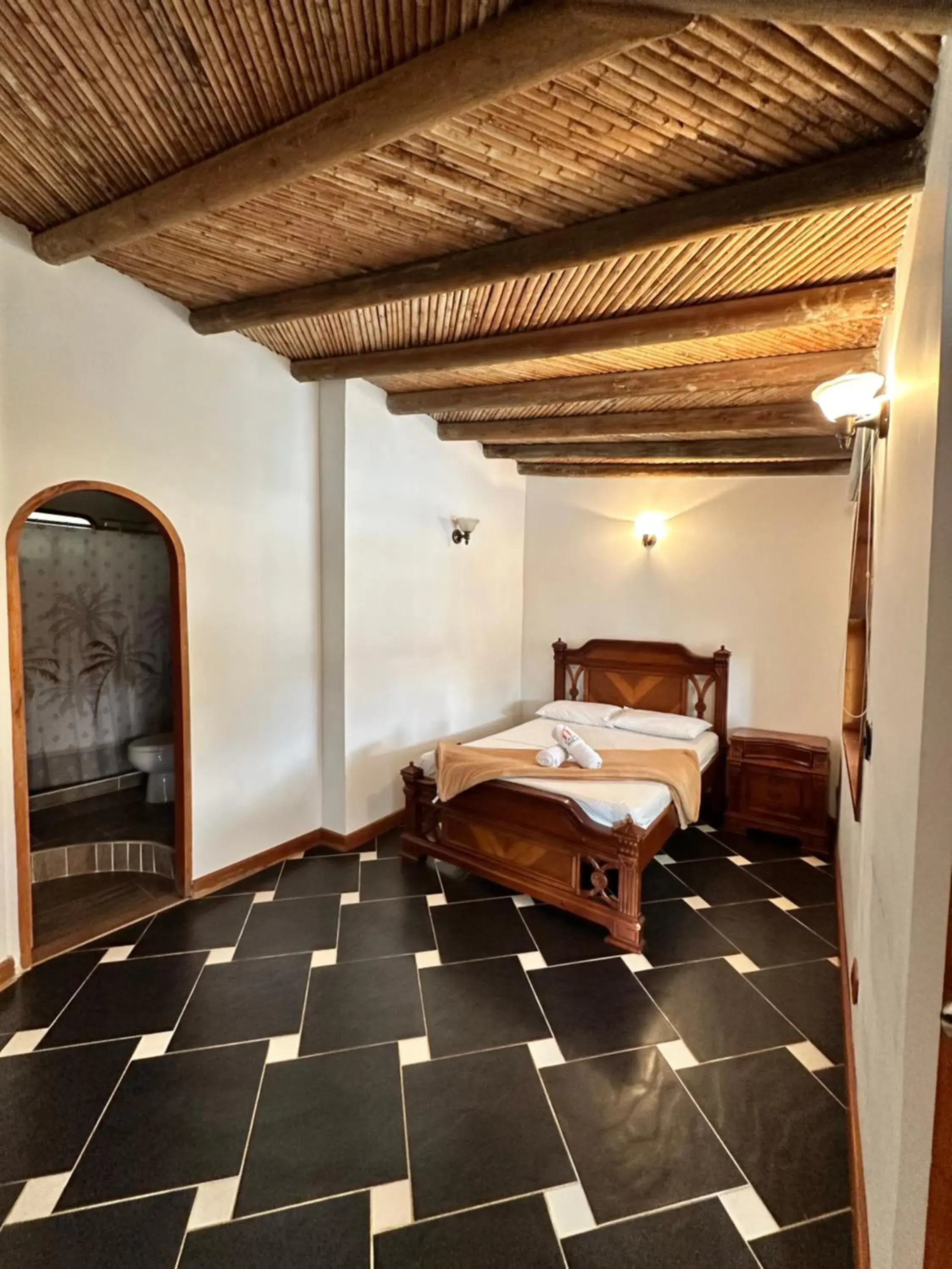 Bed in Hotel Casa Linda Guatape Bed in Hotel Casa Linda Guatape