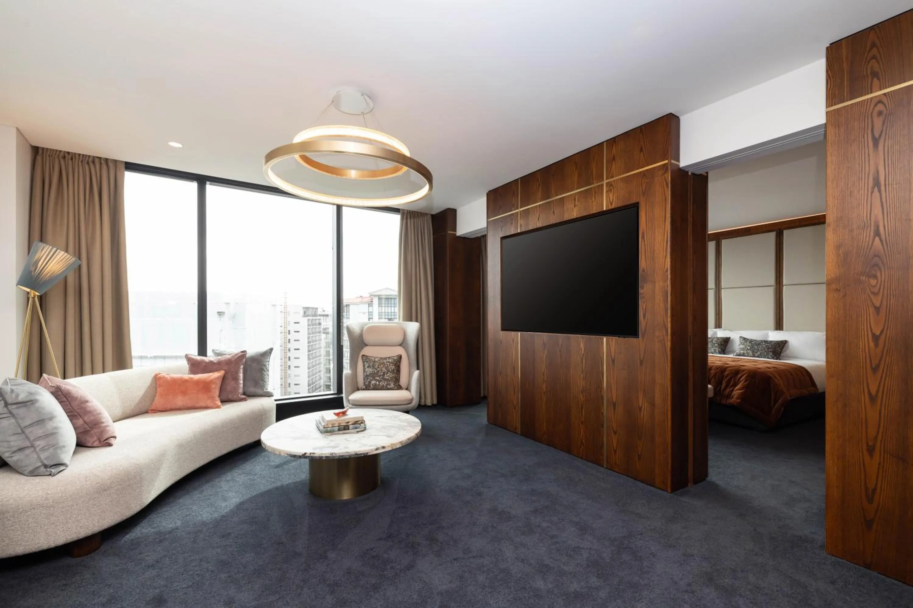 Living room, Bed in Horizon by SkyCity