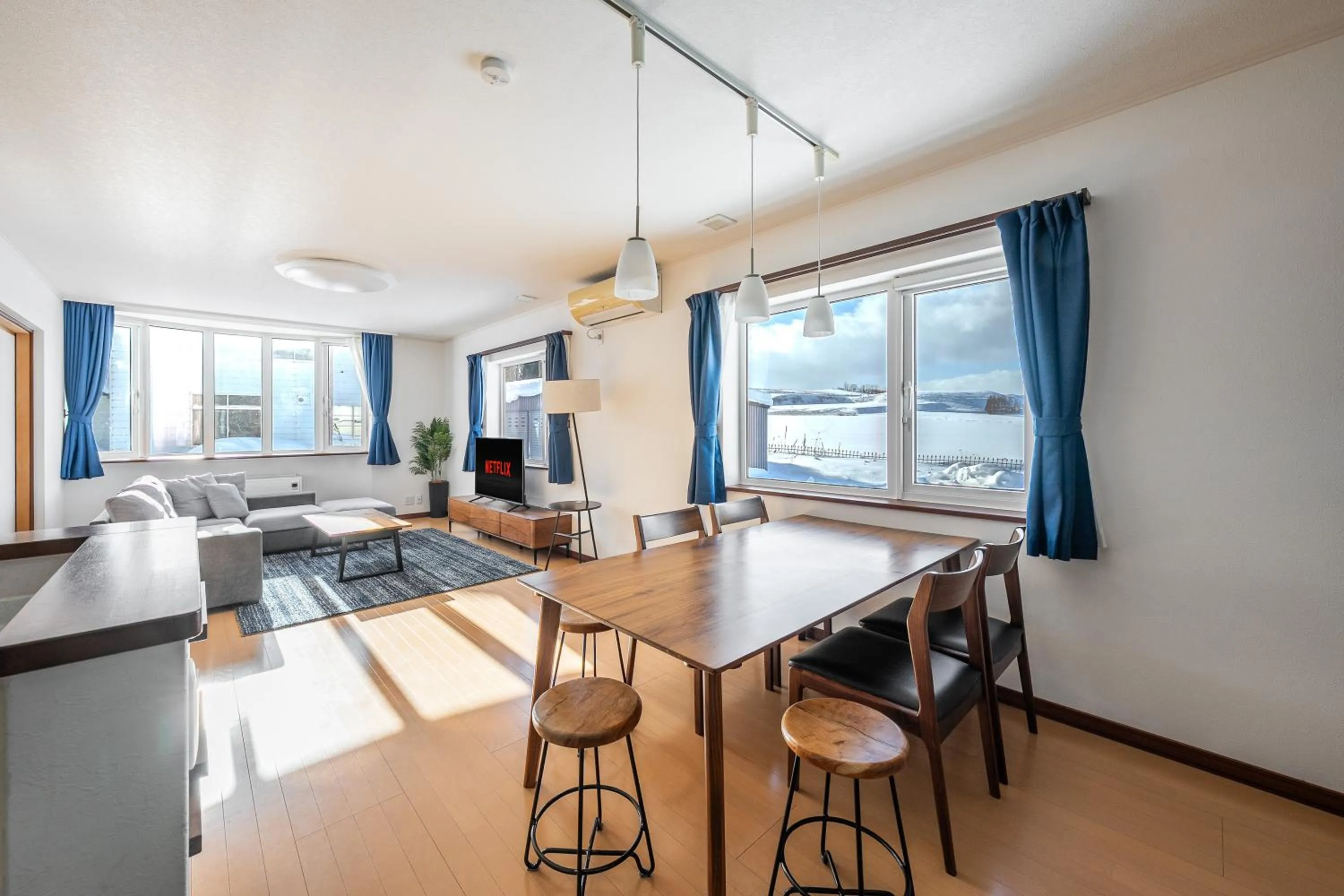 Dining area in THE VILLA FURANO【Wide Horizon】